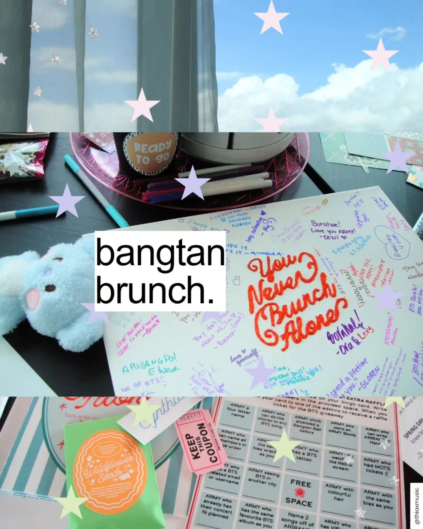 because we don't need permission to brunch 🍳💜

attended my FIRST k-pop fan event (i know.. 🫣) in toronto last weekend~ thanks to @bangtan.ball &amp; @_loveyourselfclub_ for getting me to leave my house &amp; meet people haha it was fun connecting 
