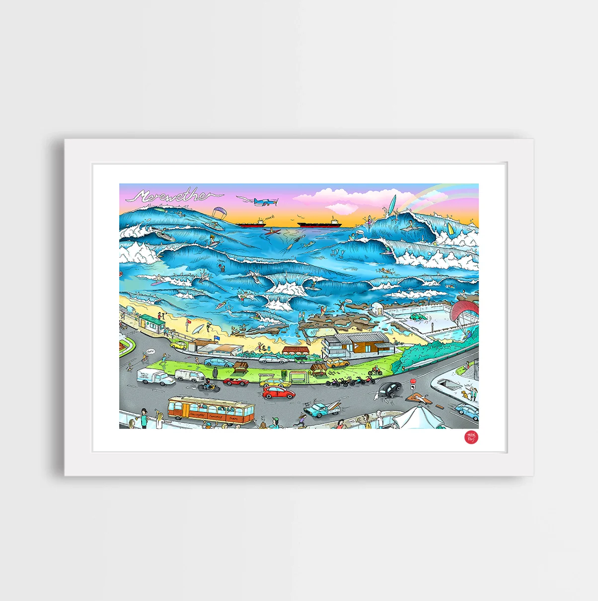 Merewether Beach White Frame Mitch Revs.jpg
