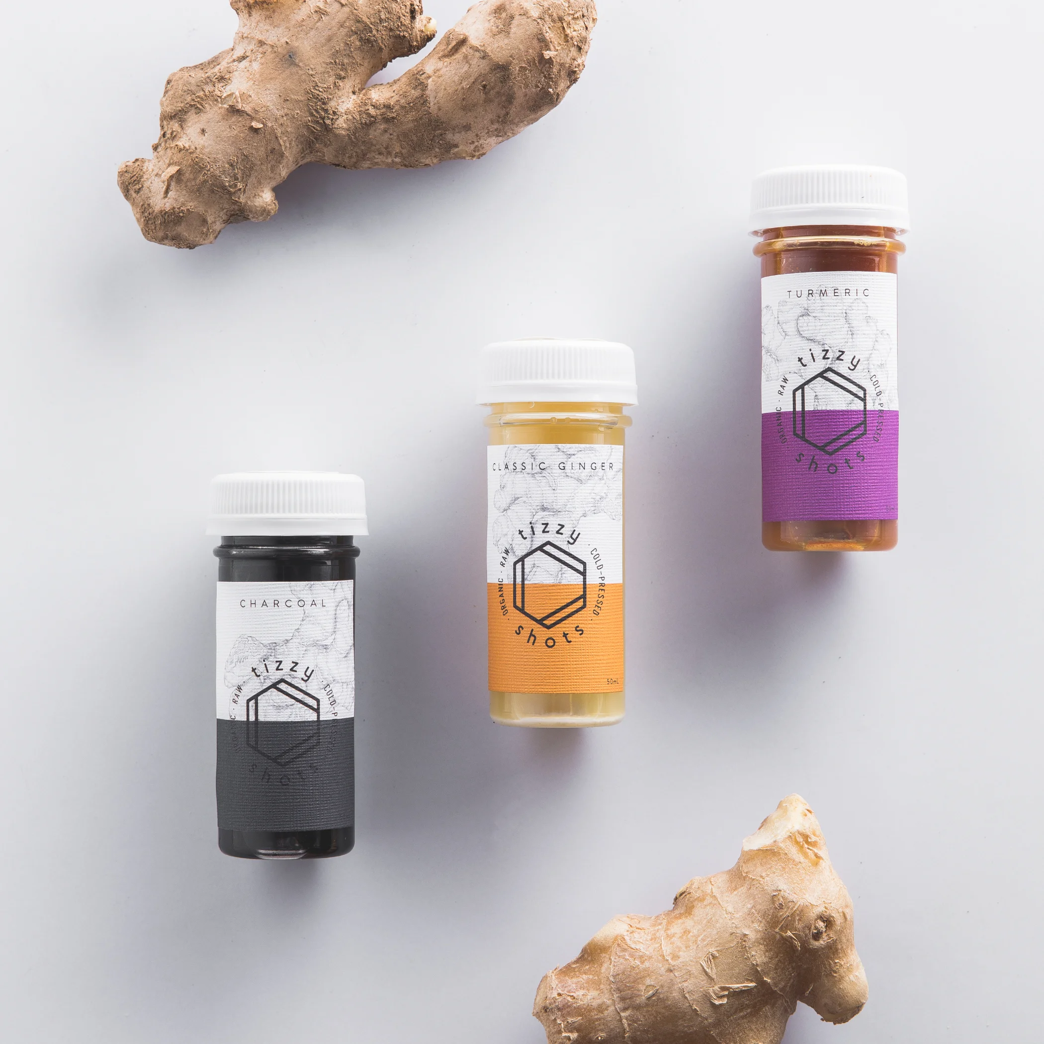 Choose from our 3 flavors of Classic Ginger, Turmeric and Activated Charcoal