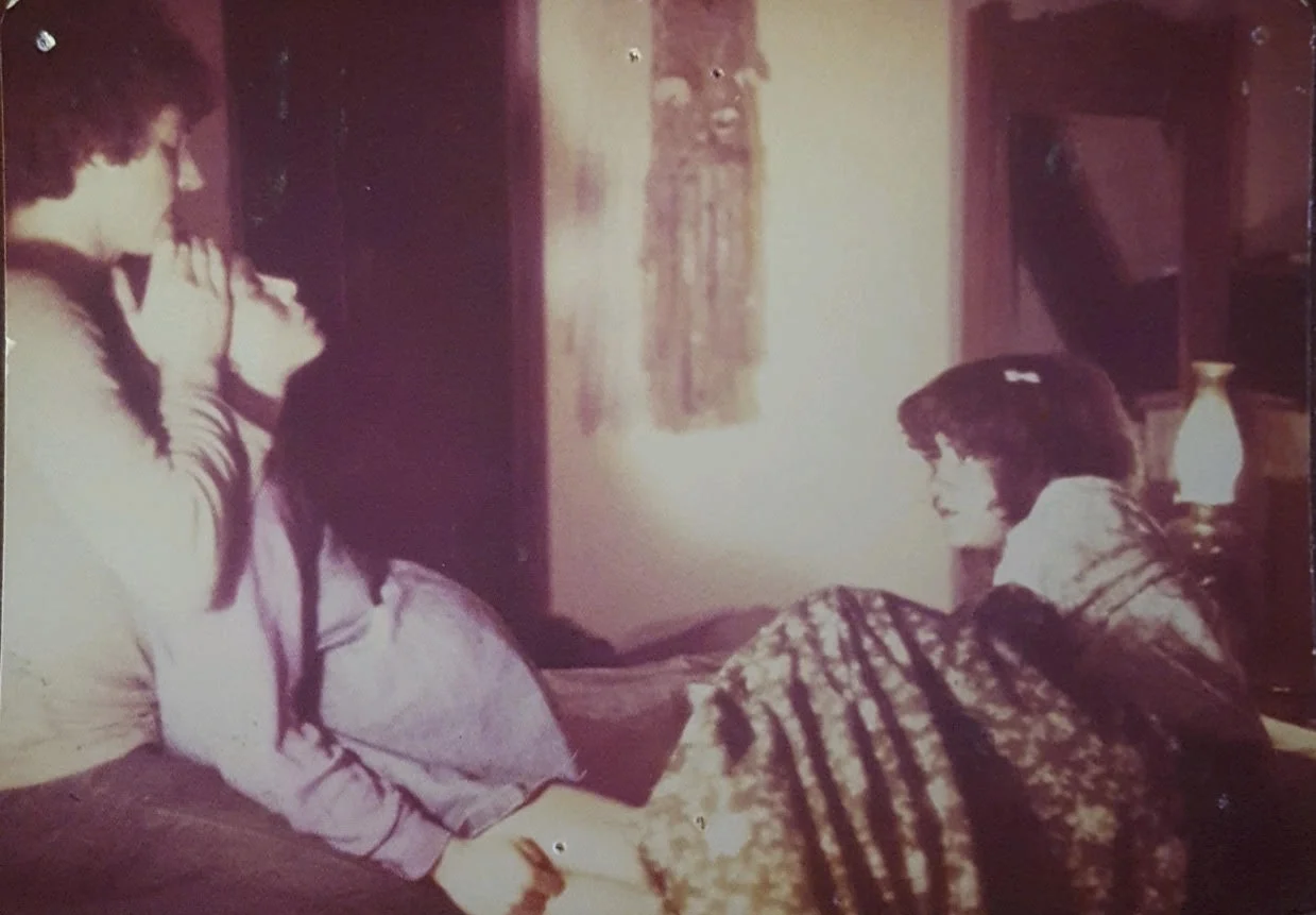 Paula early in her practice, at a birth in the mid 70's. 