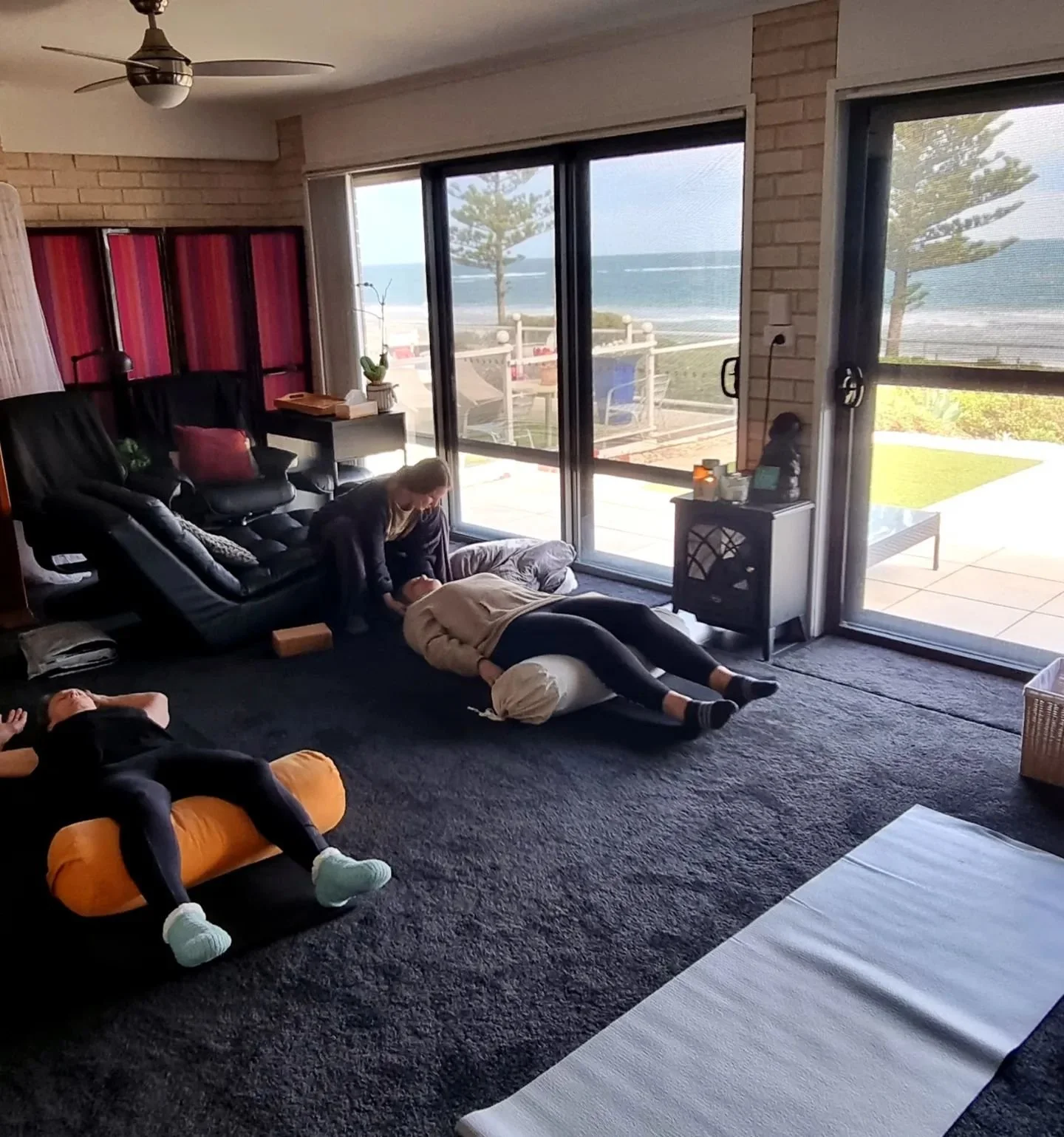 Another beautiful restorative yoga ession on retreat with Ruby @____thegrounding 🙏We love her healing energy and how she makes us feel 🧘‍♀️ 💕