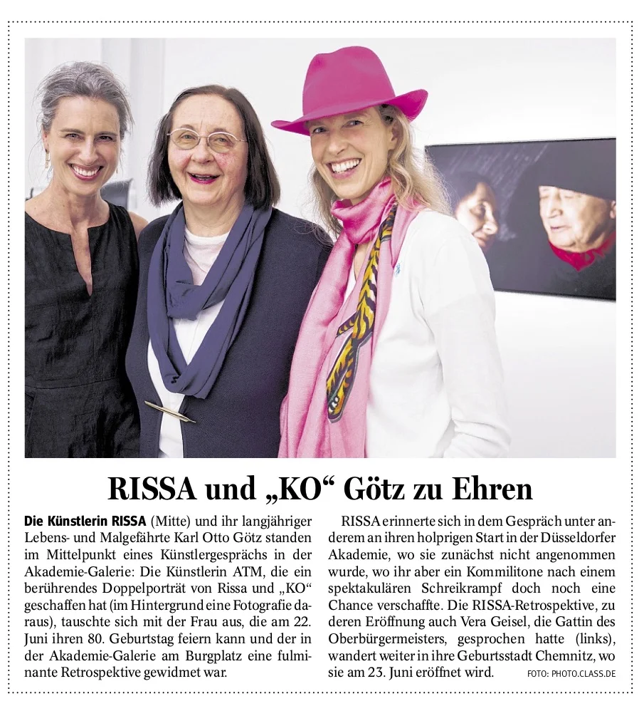 Bericht in der NRZ vom 18. Juni 2018 über die Veranstaltung der Gesellschaft von Freunden und Förderern der Kunstakademie am 5. Juni 2018.