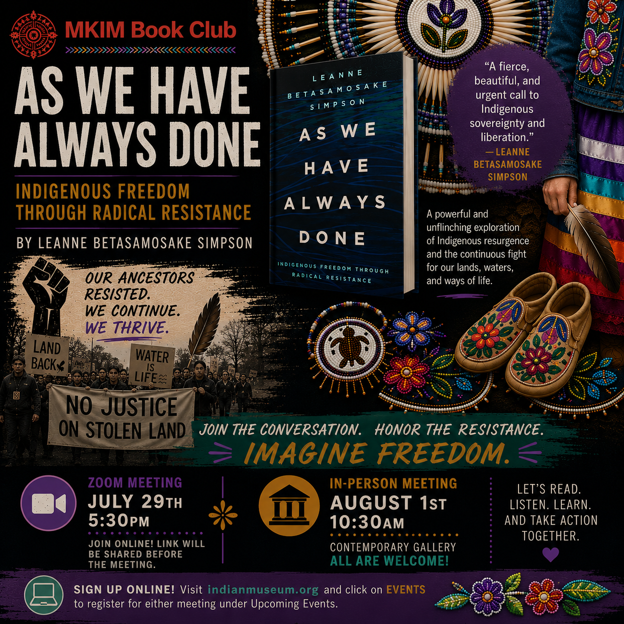 MKIM Book Club - As We Have Always Done: Indigenous Freedom Through Radical Resistance