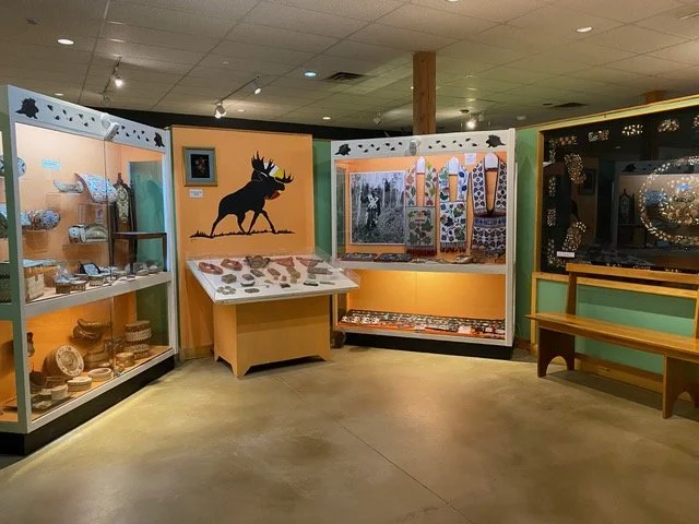 Northeast Woodland gallery exhibit featuring Native artifacts and cultural displays