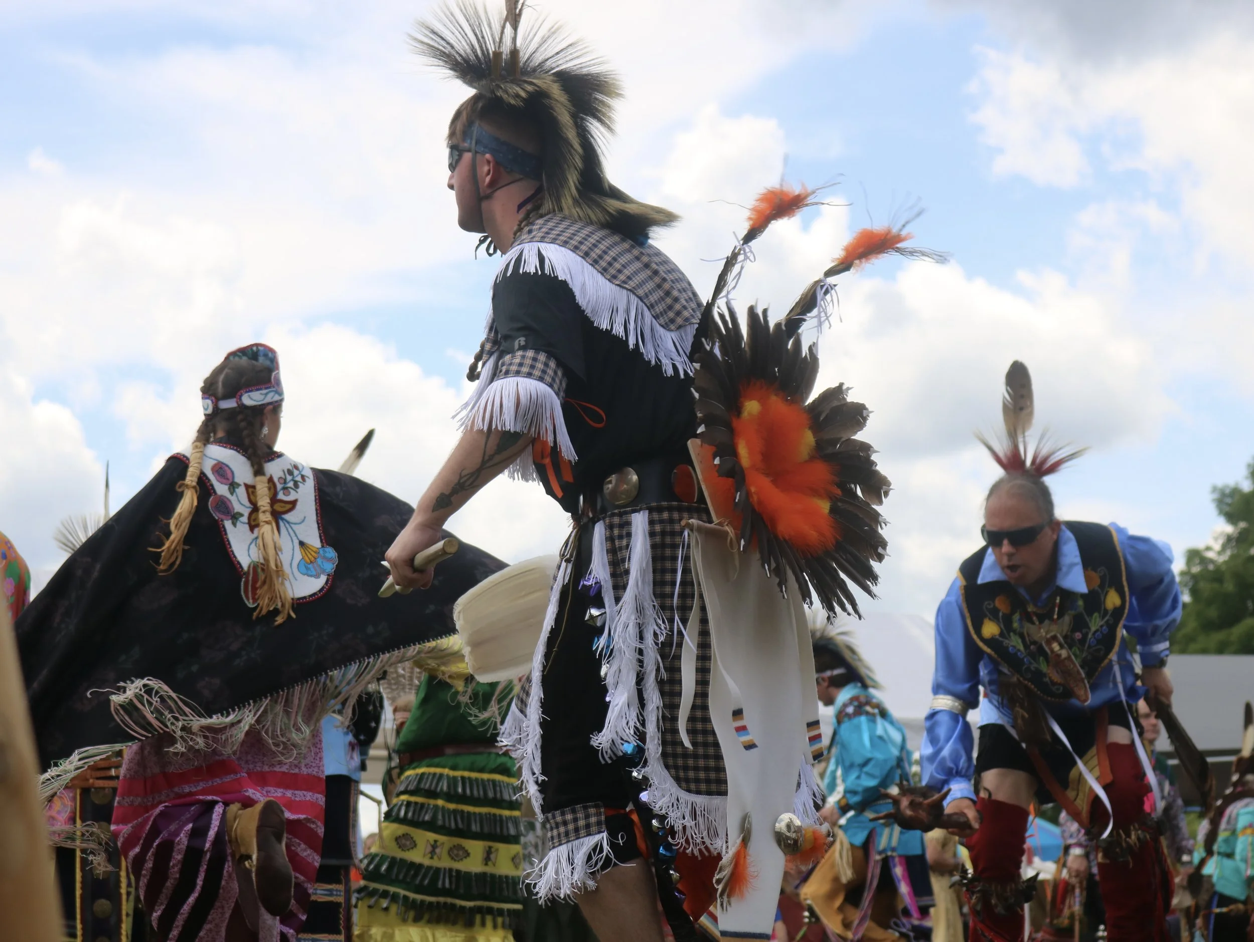 Dancer at the powwow at the Kearsarge Indian museum