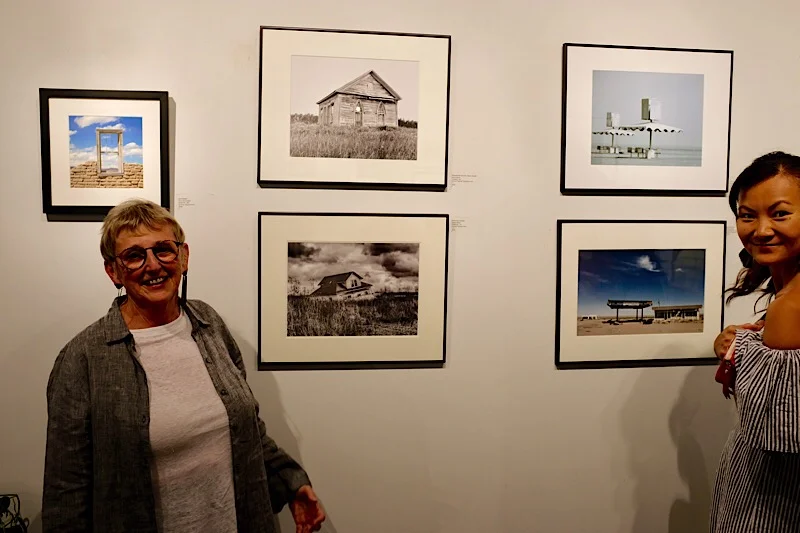 Nancy Albert, happy in front of her photograph, Abandoned Church, Nova Scotia . You can check out more of Nancy's work here .