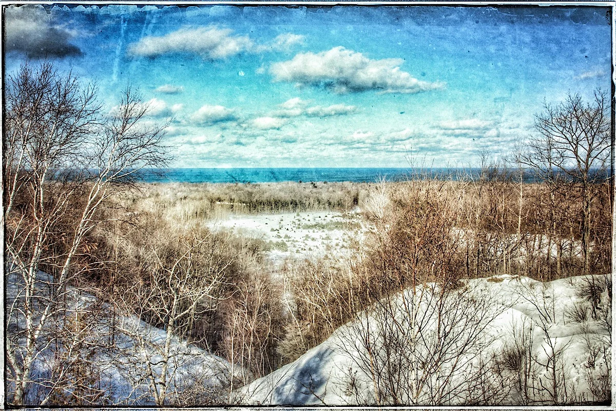 Lake Michigan from Sleeping Bear Dunes, modified original. (click to enlarge)