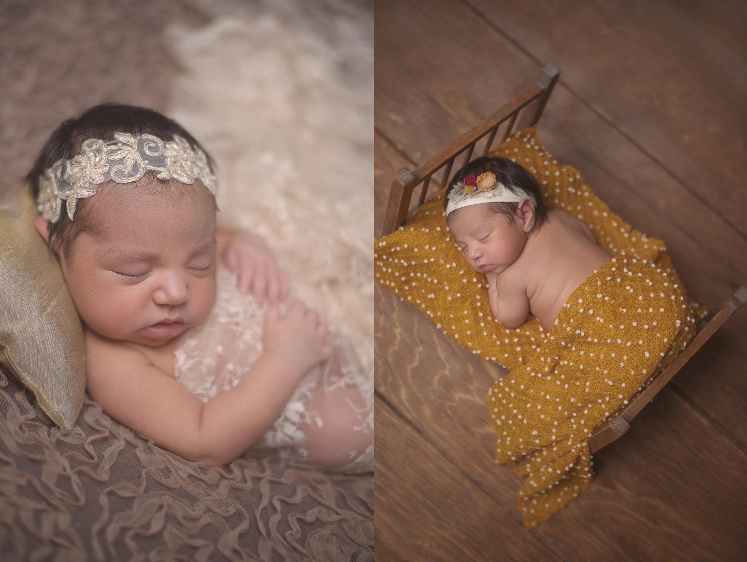 Newborn baby wrapped in a knitted cocoon