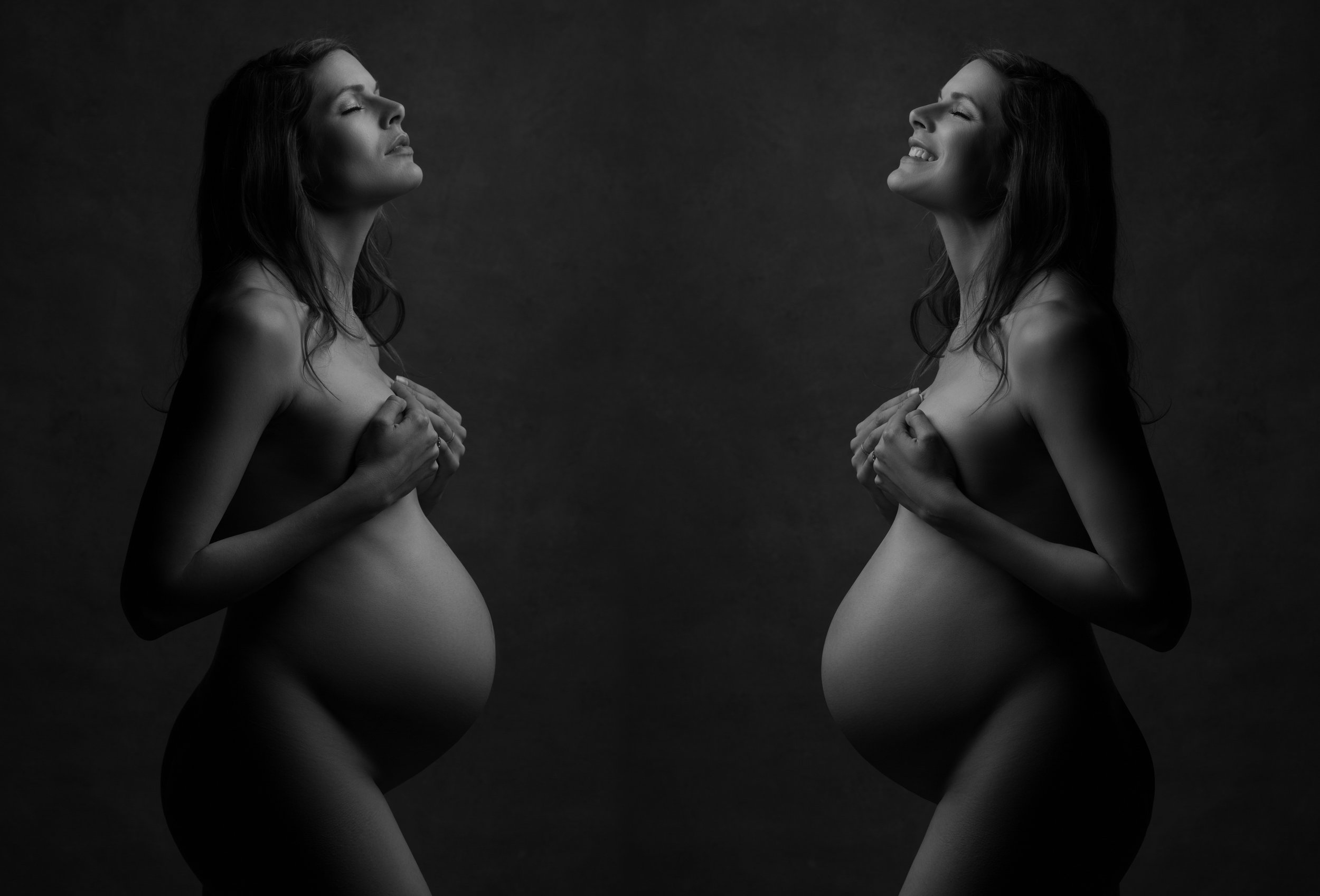 Gorgeous maternity tummy pose by Sri and Jana Photography