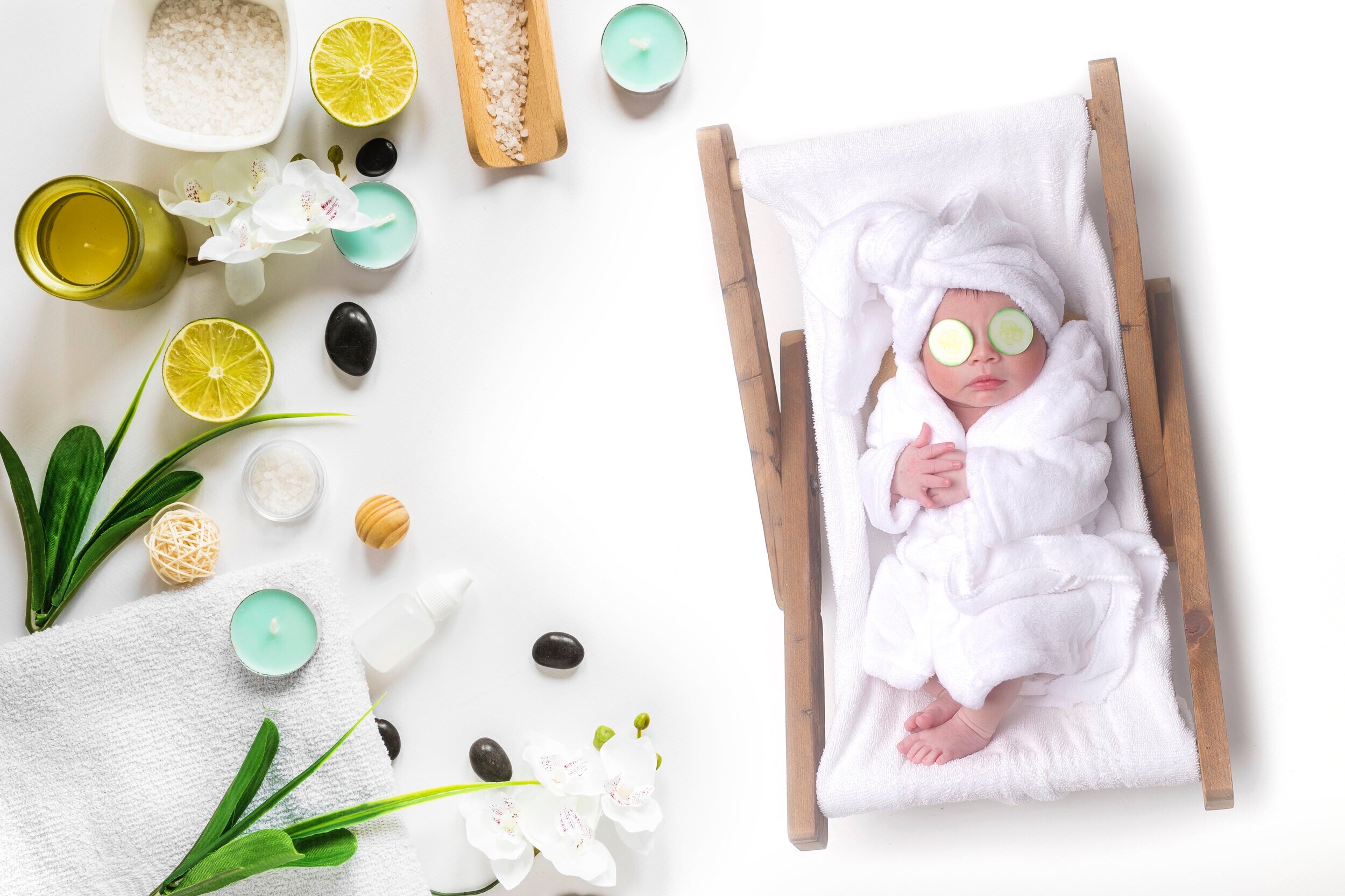 Newborn Spa Photo Prop