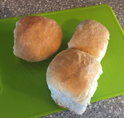 I'm sure you have a couple o rolls in your freezer that you've forgotten about... Ample crouton making material!