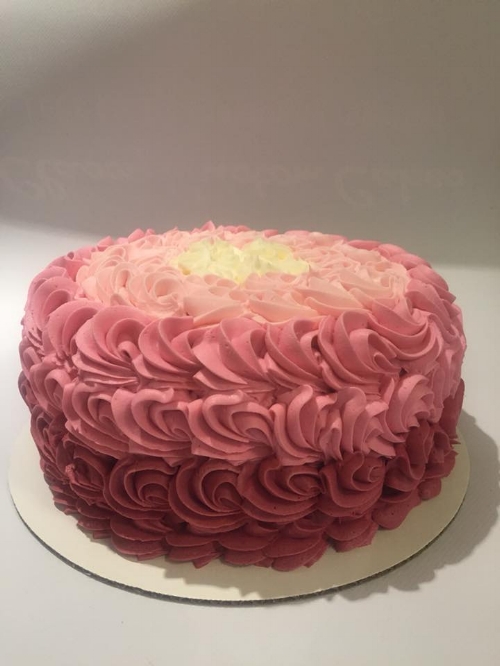 Triple Deck Anniversary Cake in Maroon Theme