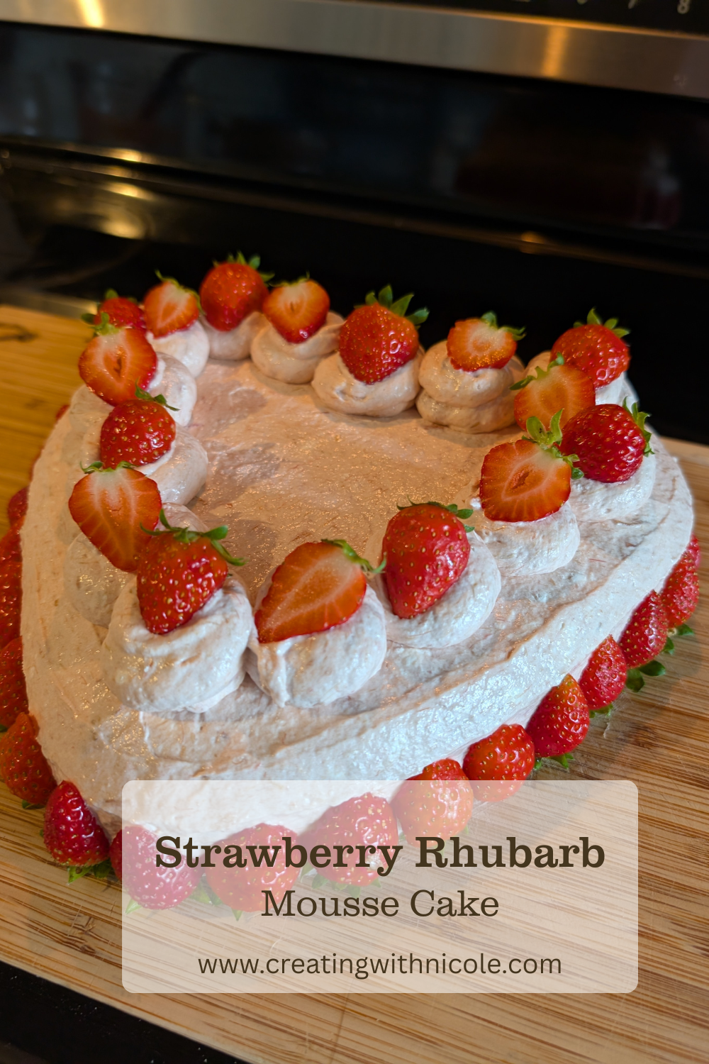 Recipe: Strawberry Rhubarb Mousse Cake