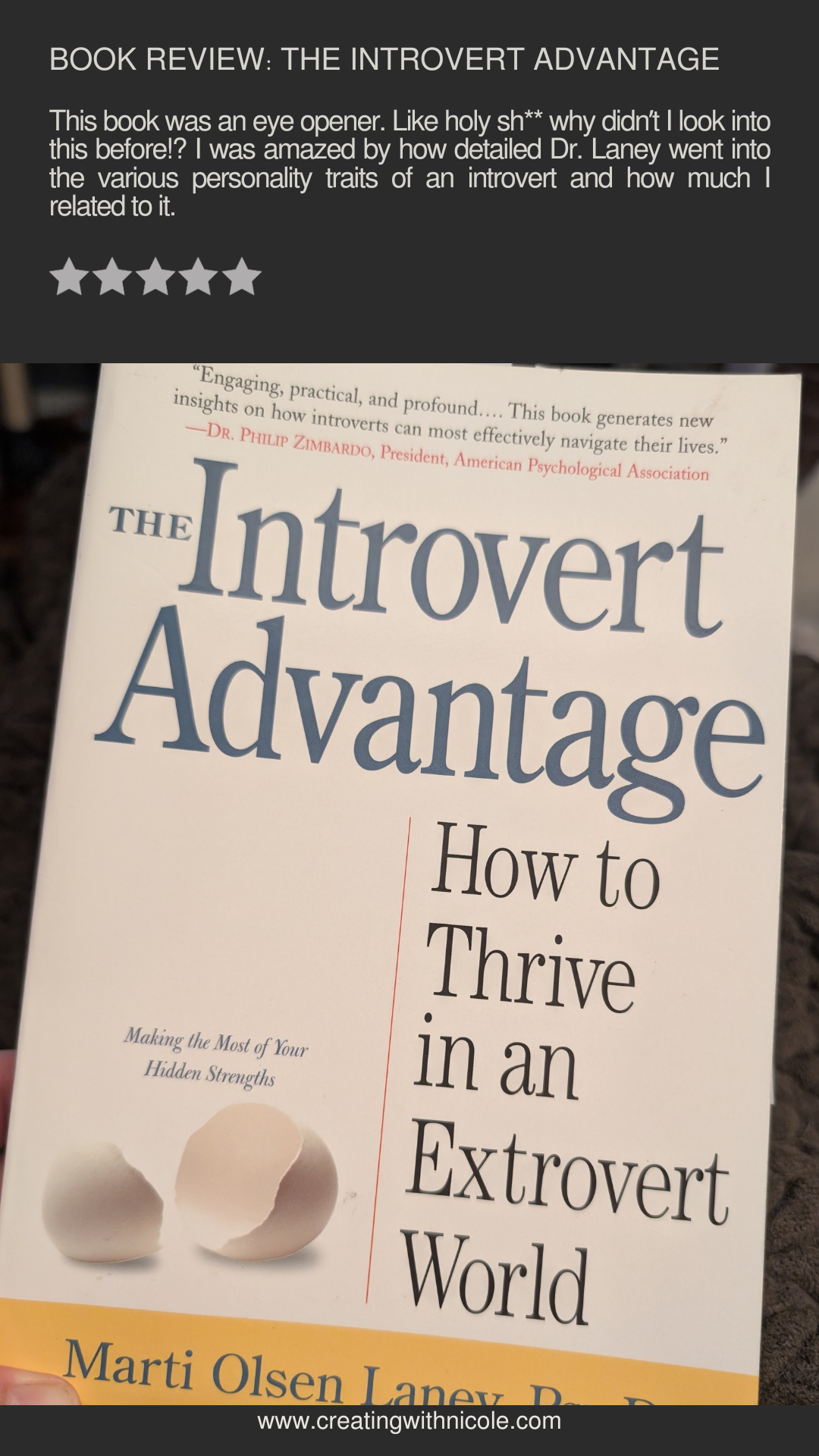Book Review: The Introvert Advantage by Marti Olsen Laney, Psy.D.