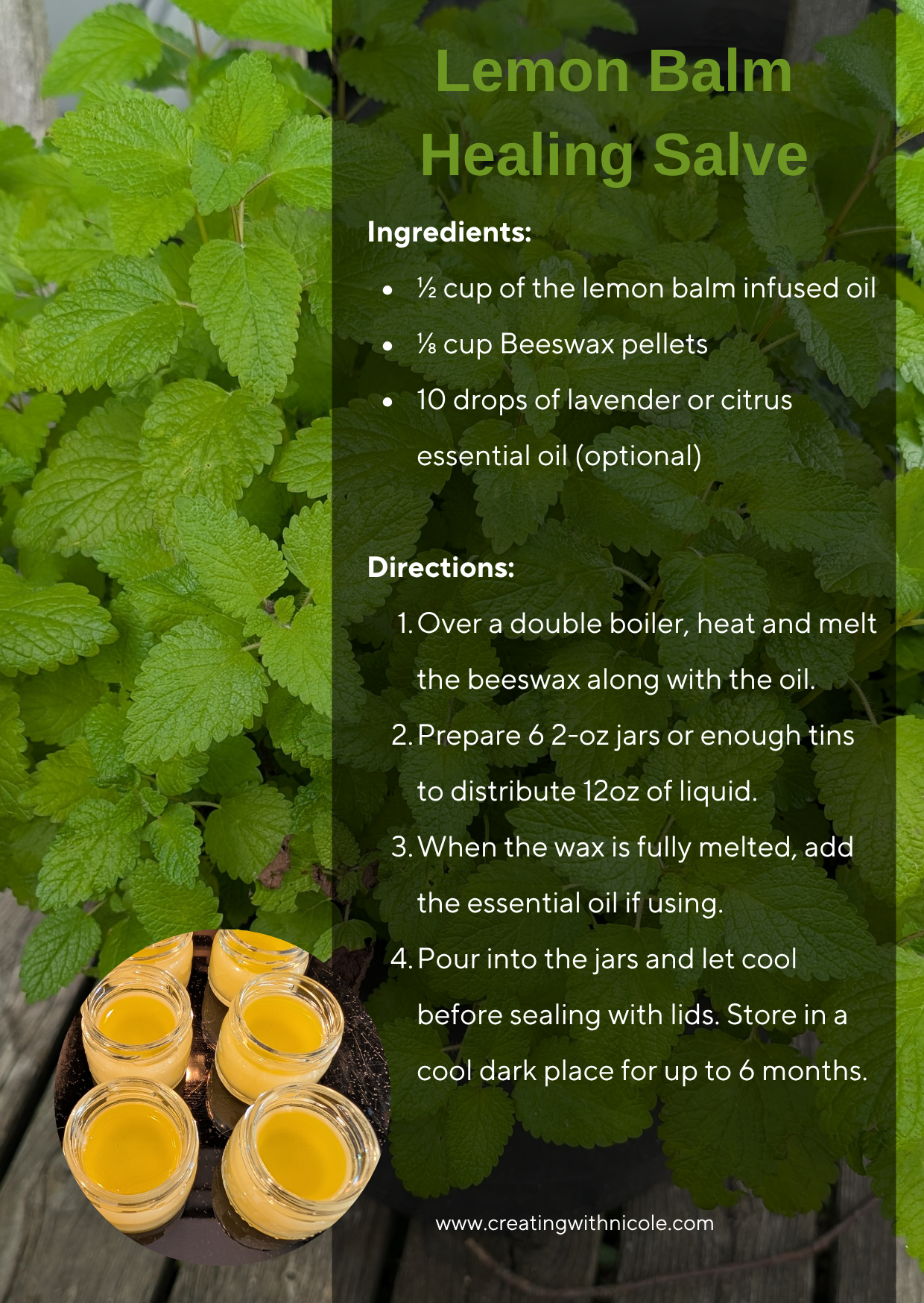 Lemon Balm Healing Salve