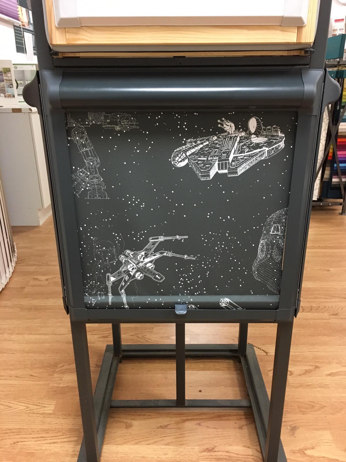 New Star Wars fabric in a anthracite perfect fit frame
