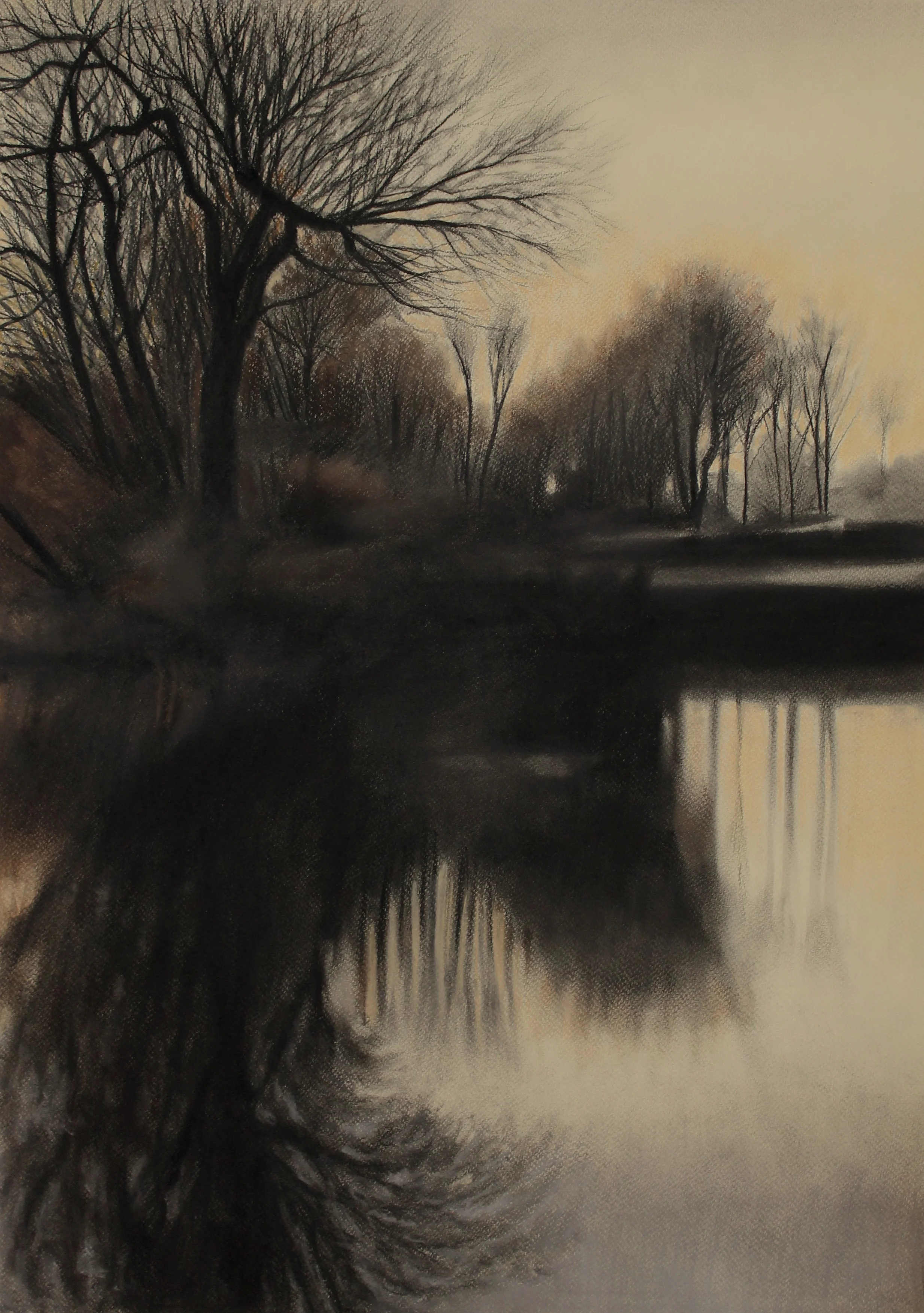 The River In Winter - 2017. 500 x 700mm (Sold)