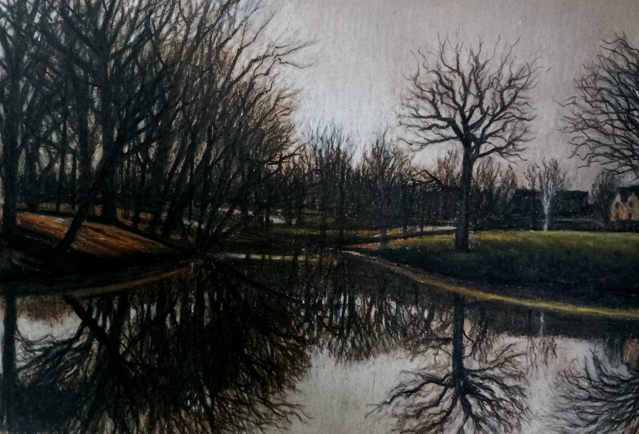 Dark Reflections In A Pond II