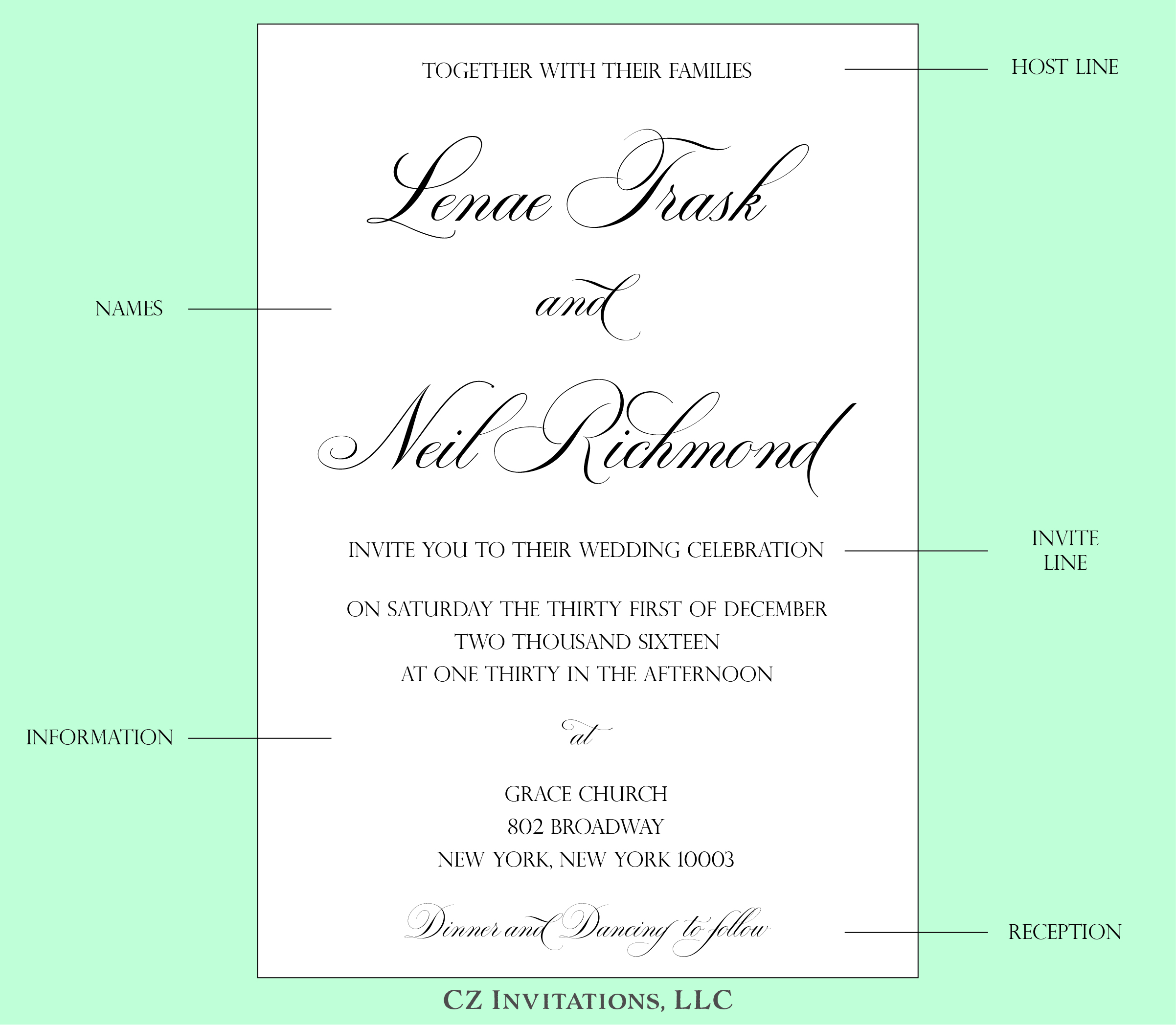 Proper Wedding Invitation Wording Examples Home Design Ideas