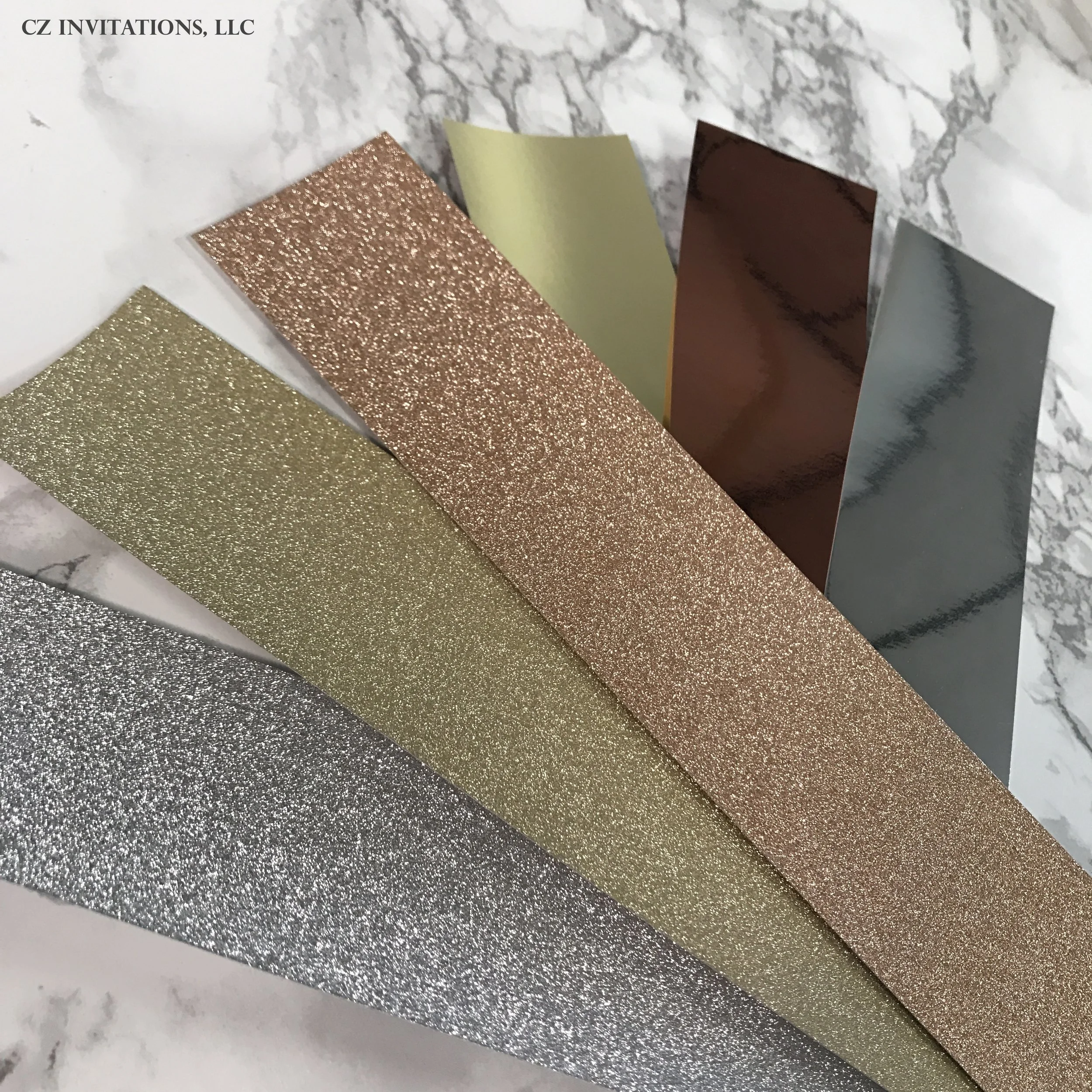 Glitter Wedding Invitation Wraps