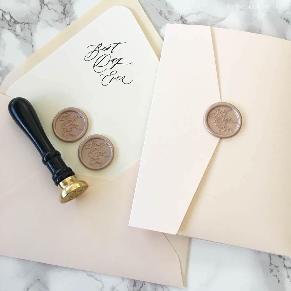 Best Day Ever Wax Seal (Handwritten) — CZ INVITATIONS