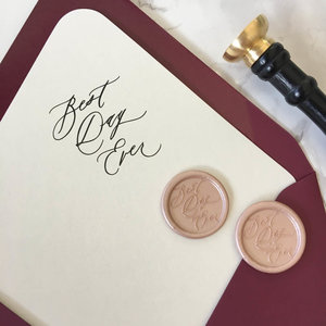 Best Day Ever Wax Seal (Handwritten) — CZ INVITATIONS