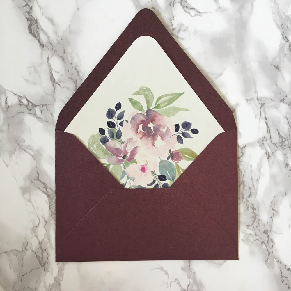 floral envelope liner