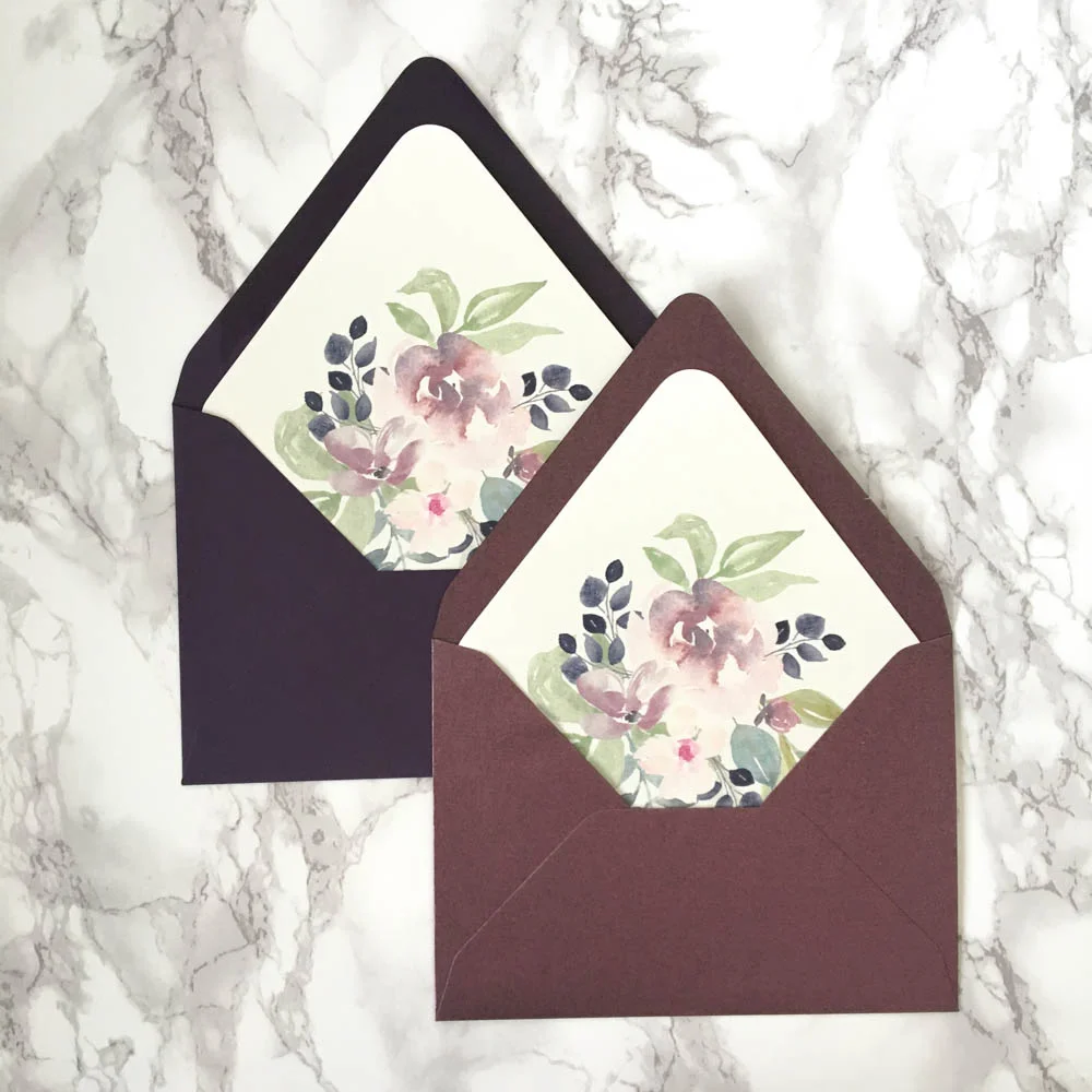 floral envelope liner for diy invitations