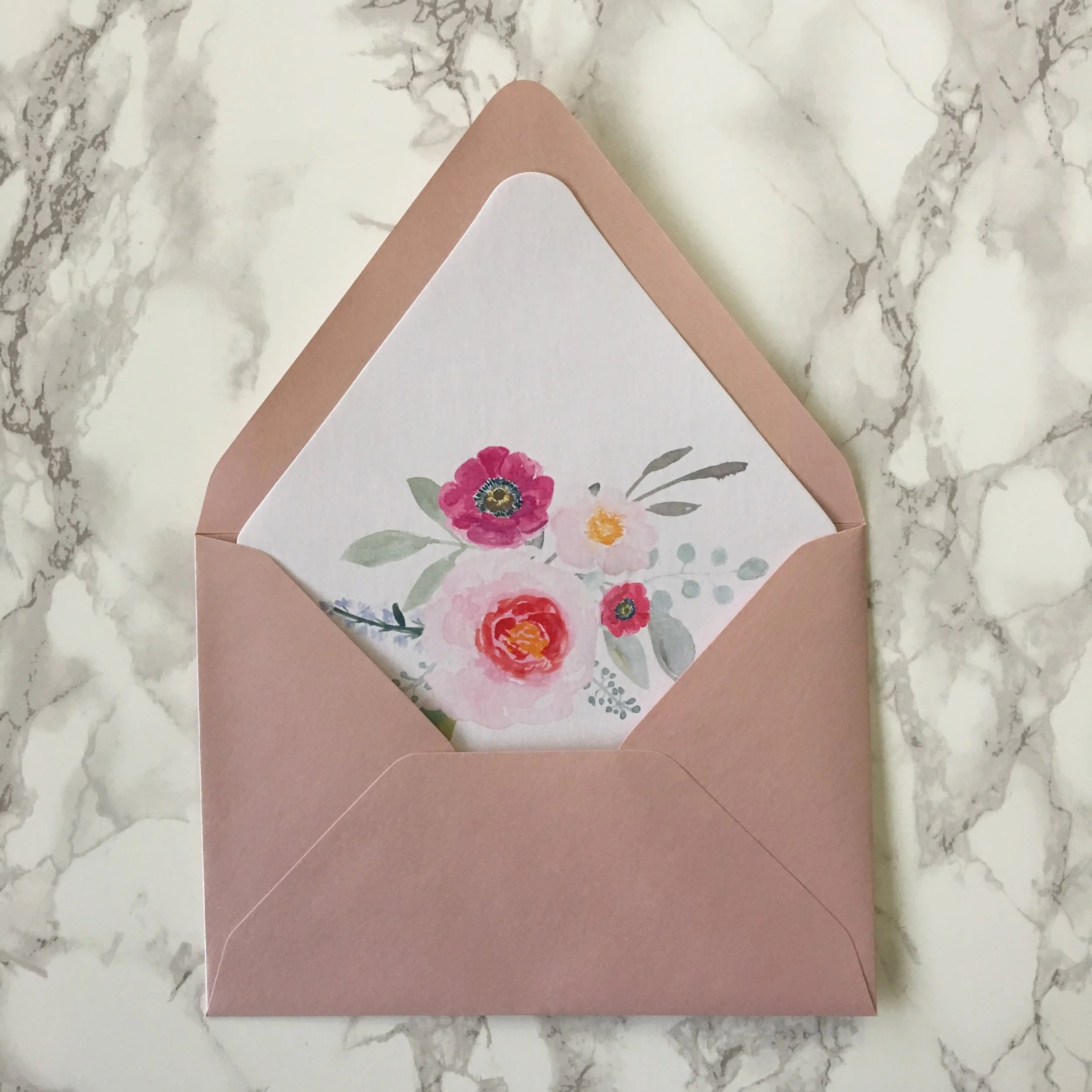 pink floral envelope liner 