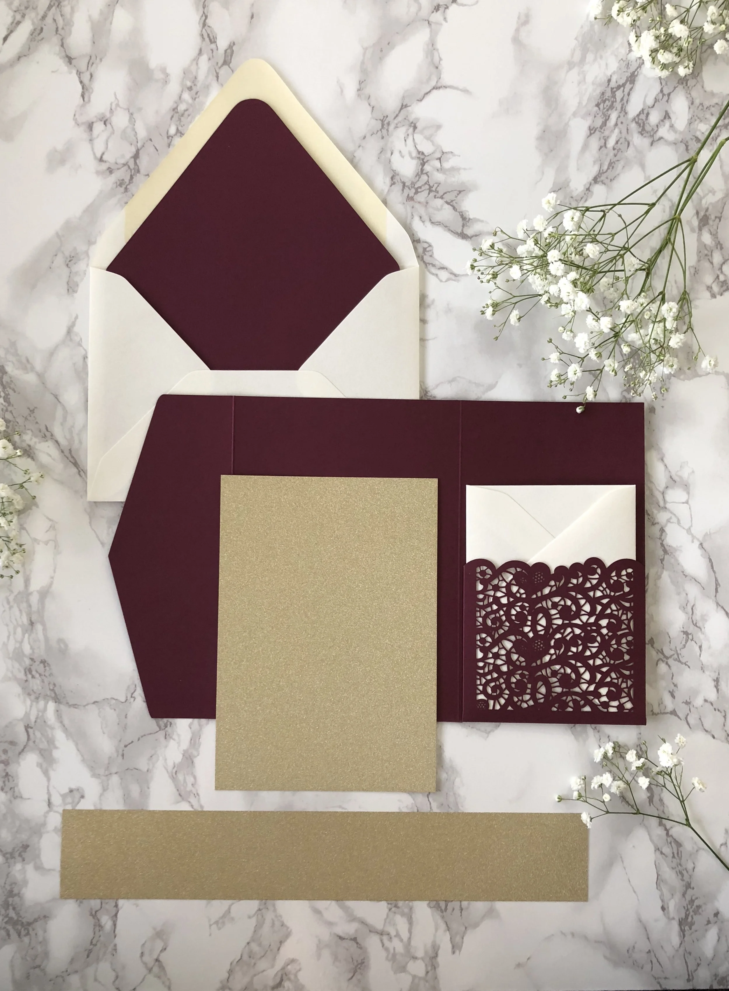 laser cut pocket invitation