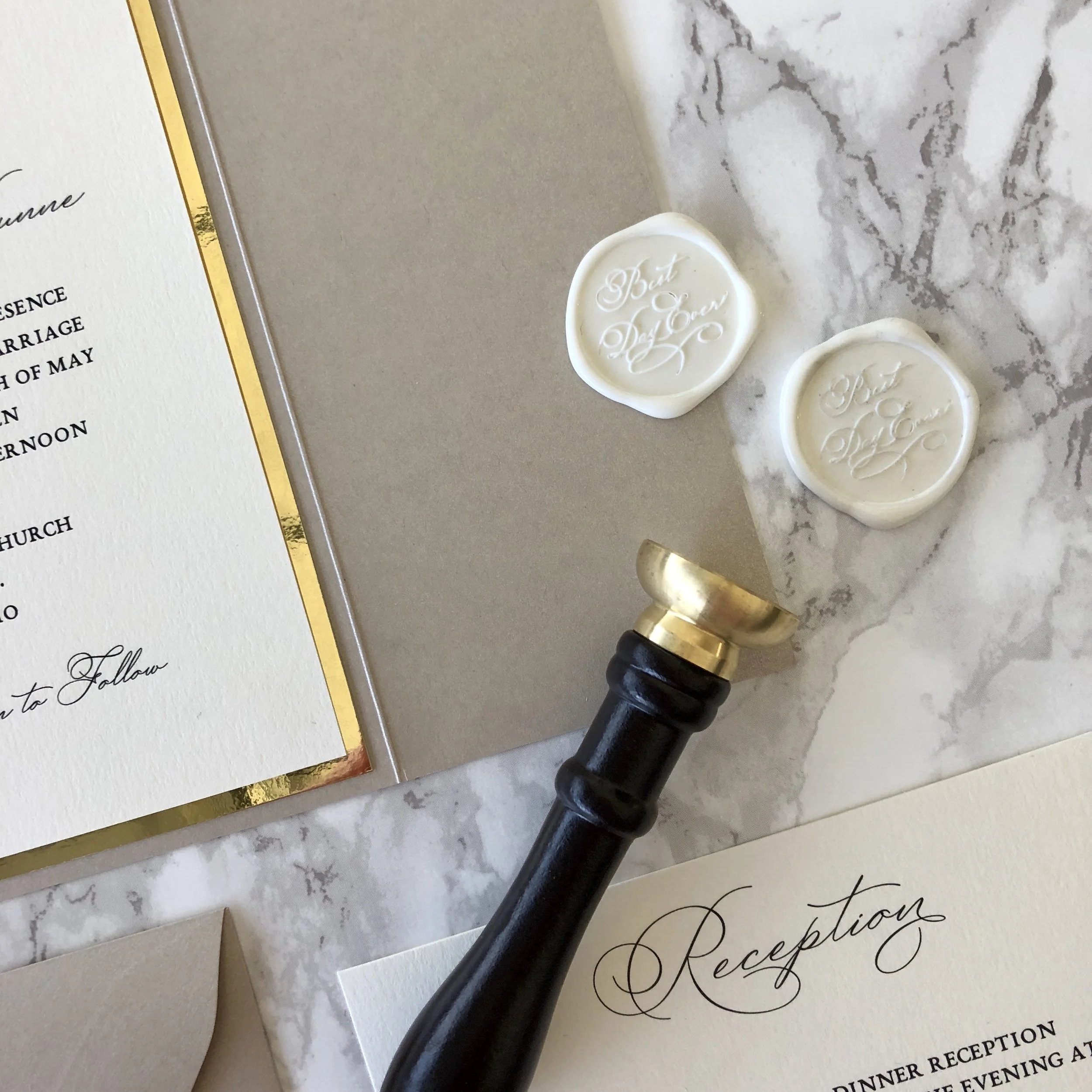 wax seal for wedding invitation