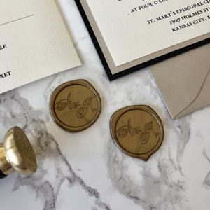 Mechanical clock wax seal stamp custom wedding invitation wax seal