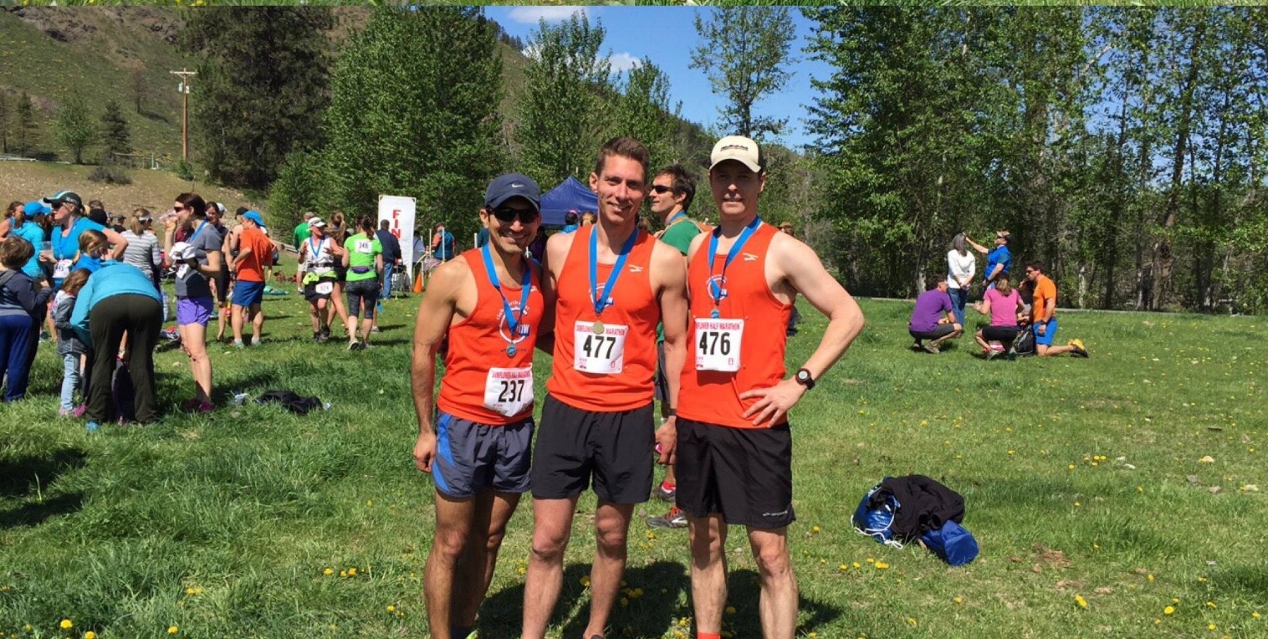  Club members Waqar Shaikh, Seth Berntsen, and David Fort went 1-2-3 at the 2017 Methow Trail Sunflower Half-Marathon, with Waqar setting a course record! 