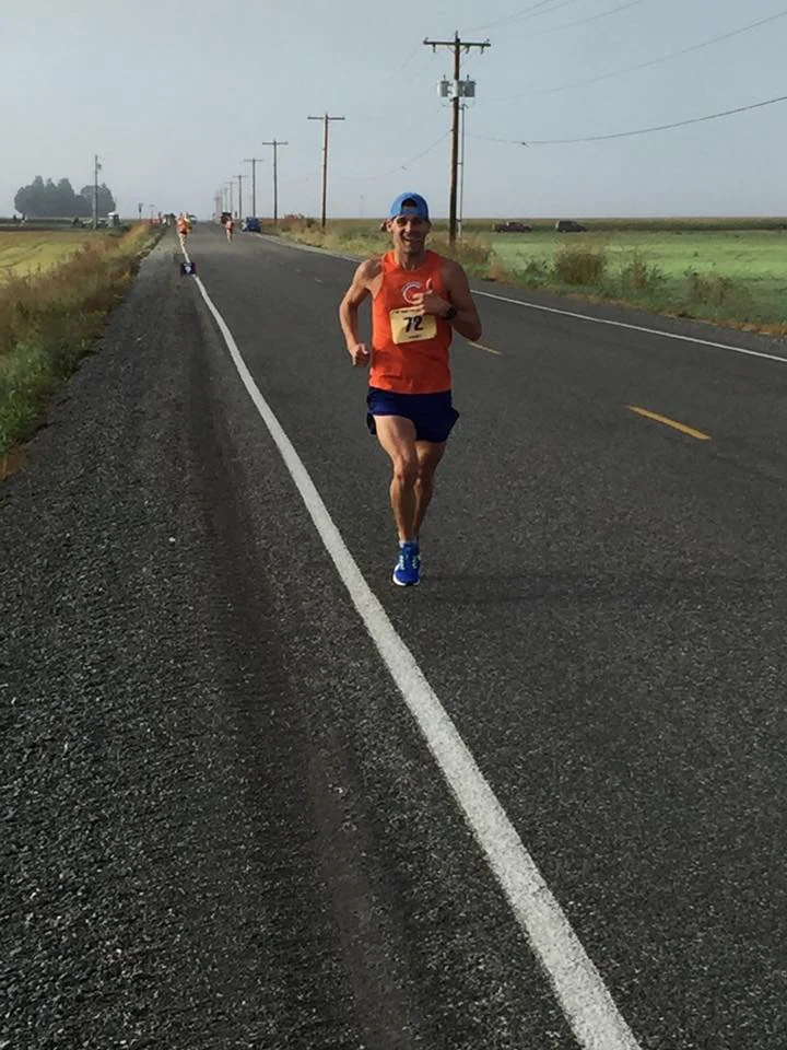 Pete Hanson racing at the Skagit Flats Marathon