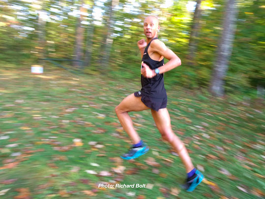 Joe Gray winning the Half Marathon Trail Championships Photo credit: Richard Bolt