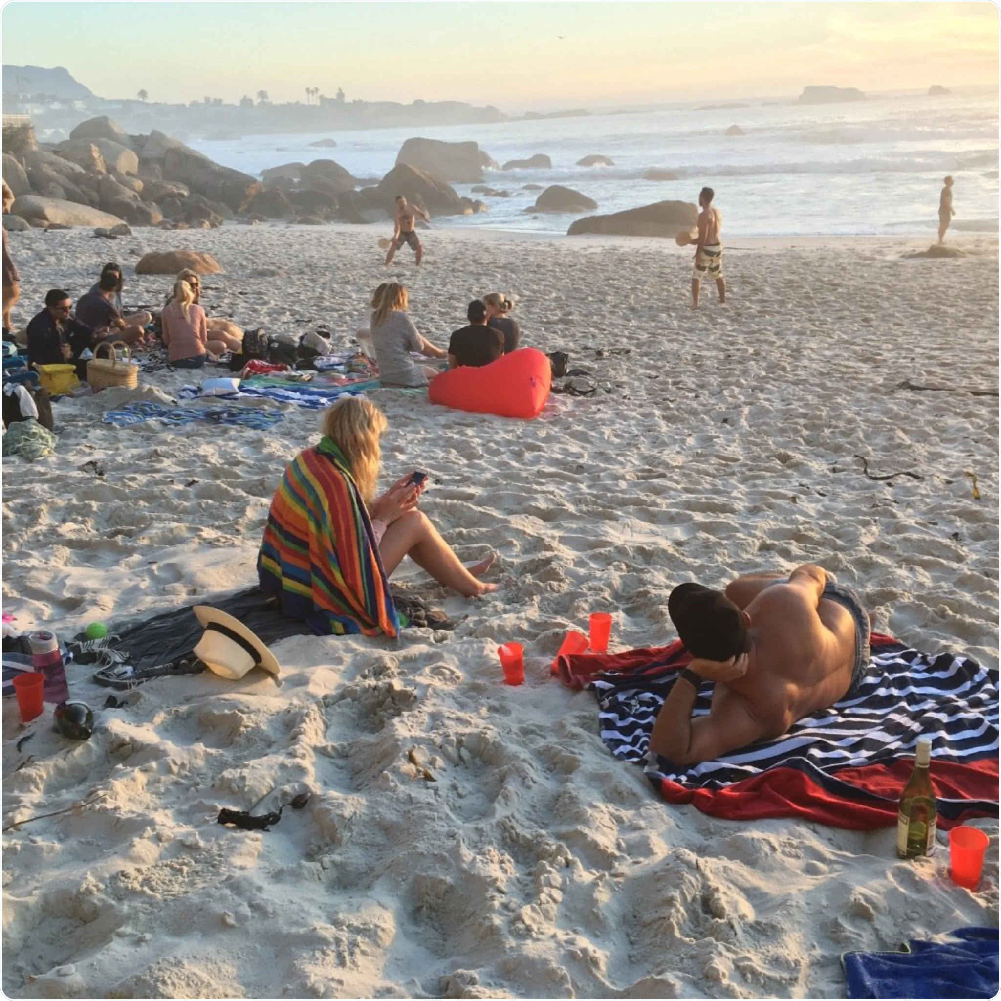 Post race relaxation on Clifton 1st. 