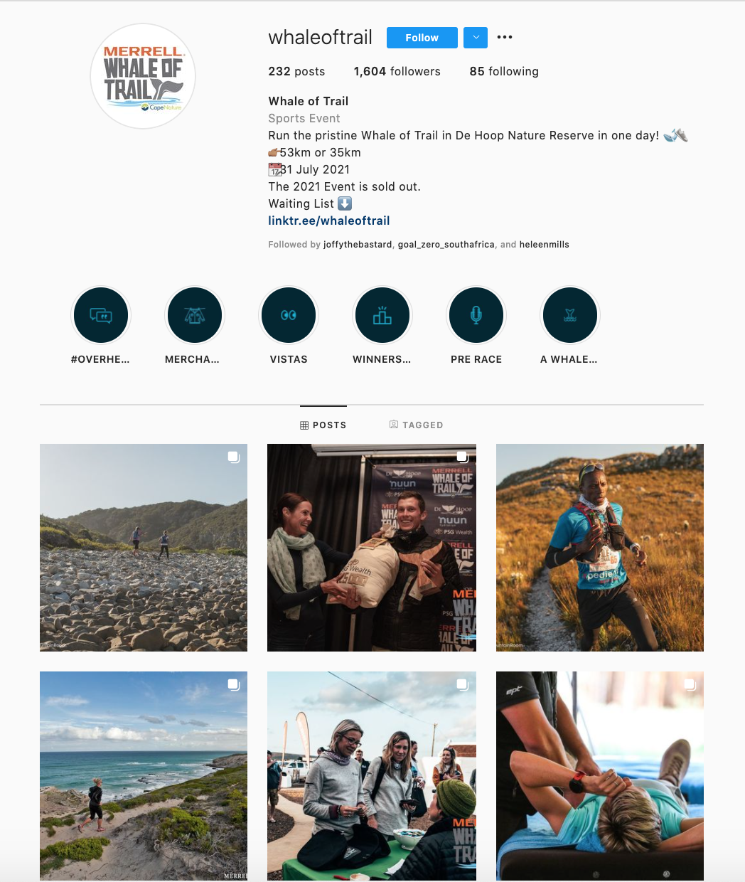 Whale of Trail Instagram Feed