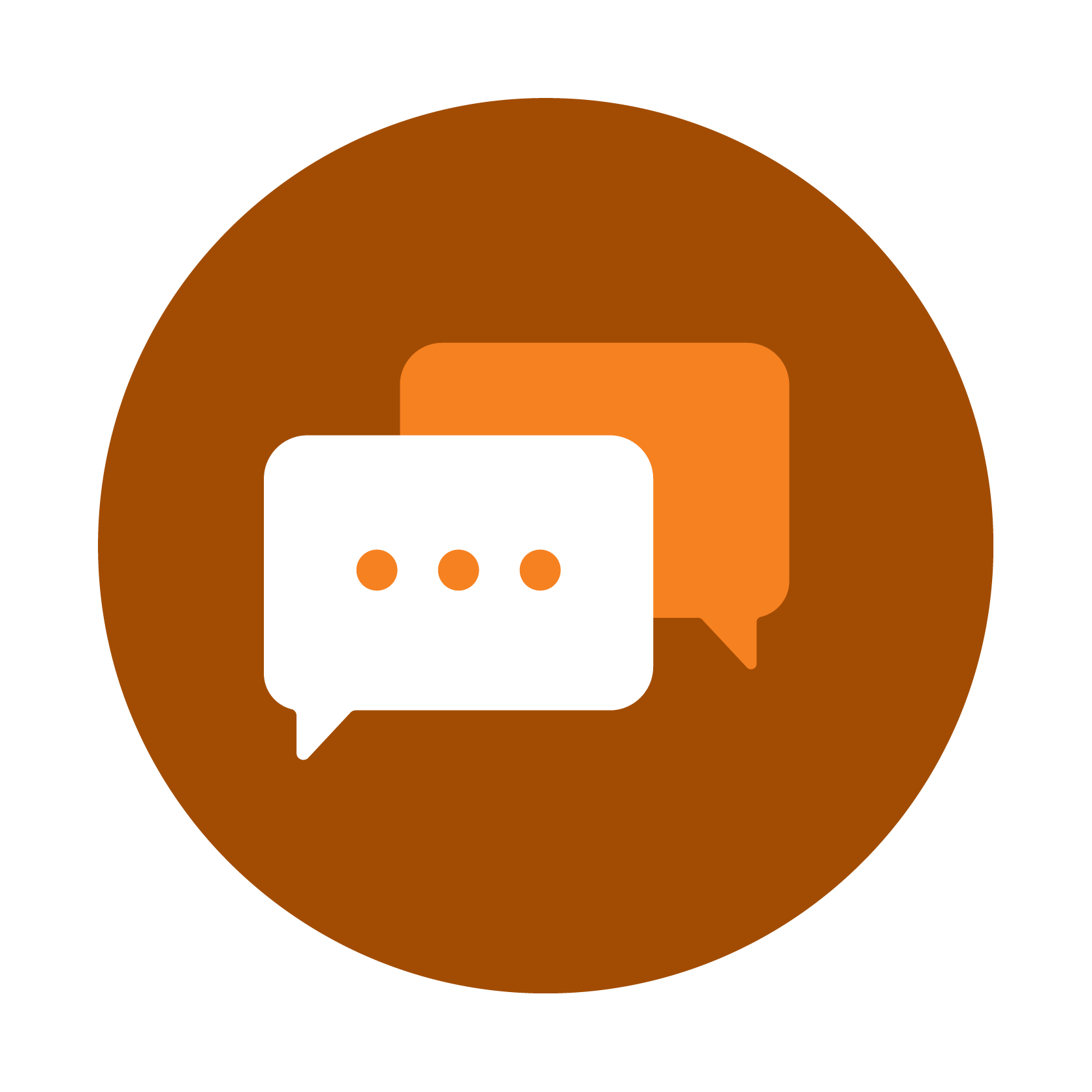 Icon of a text bubble