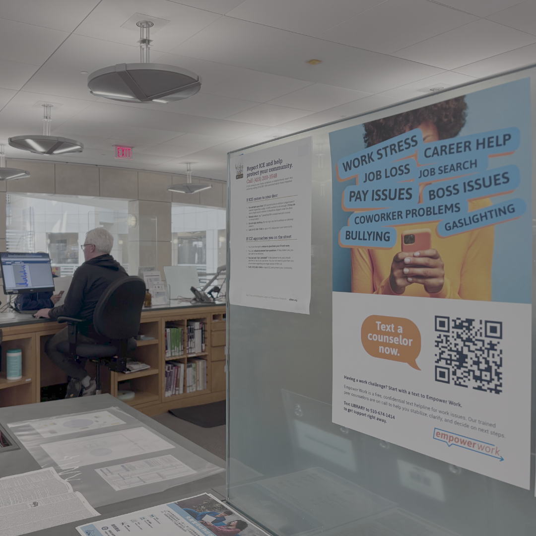 Empower Work poster in SFPL