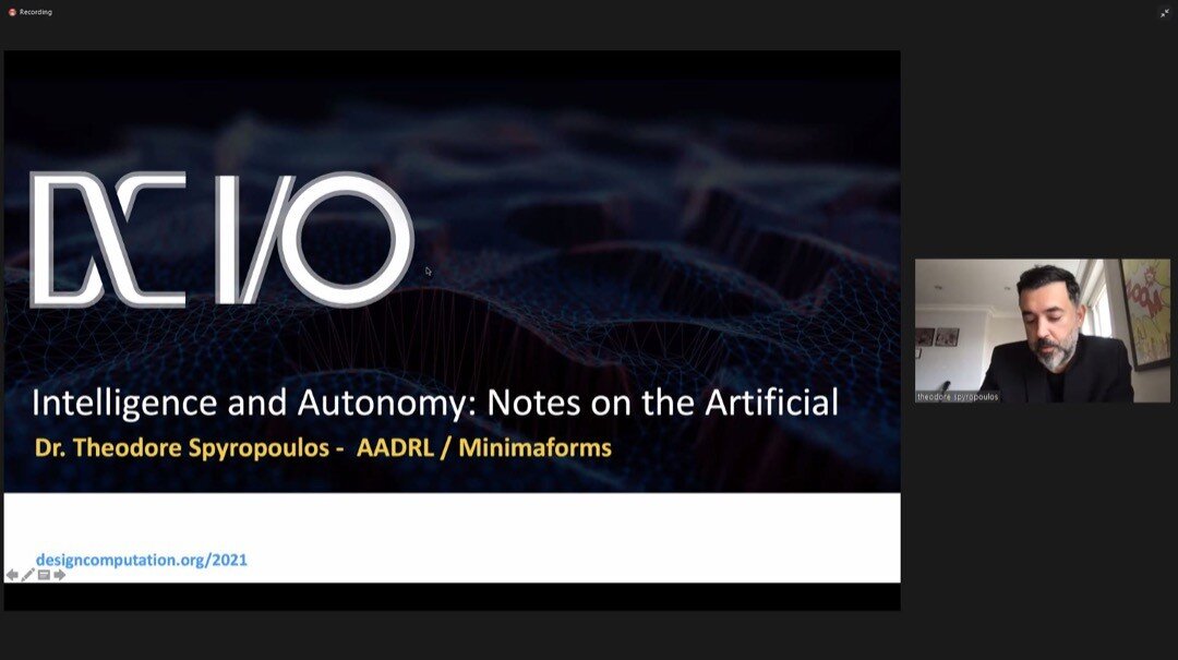 DC I/O 2021 Morning Opening Keynote: Theodore Spyropoulos (AA): Intelligence and Autonomy: Notes on the Artificial. #AI #architecture #engineering #industrialdesign #parametricdesign #architecturedrawing #computationaldesign #technology #innovation #