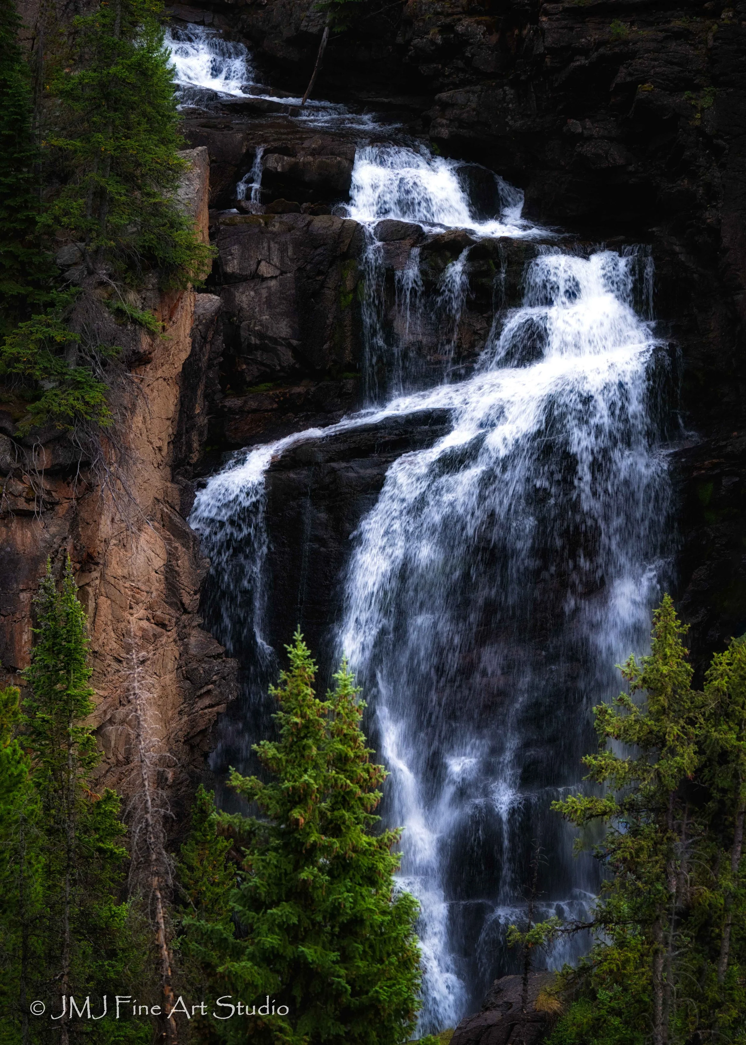 Waterfall in the Lamar Valley , Yellowstone National Park 2025
