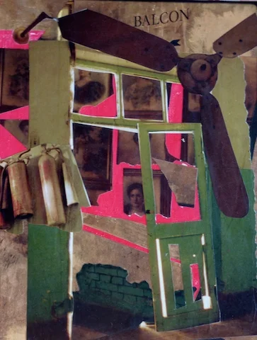  Mixed media collage on gesso board -9x12 in (22,9 x 30,5 cm) - 2013 - Property of Judith Ertel and Marcel Bozonnet, Paris 