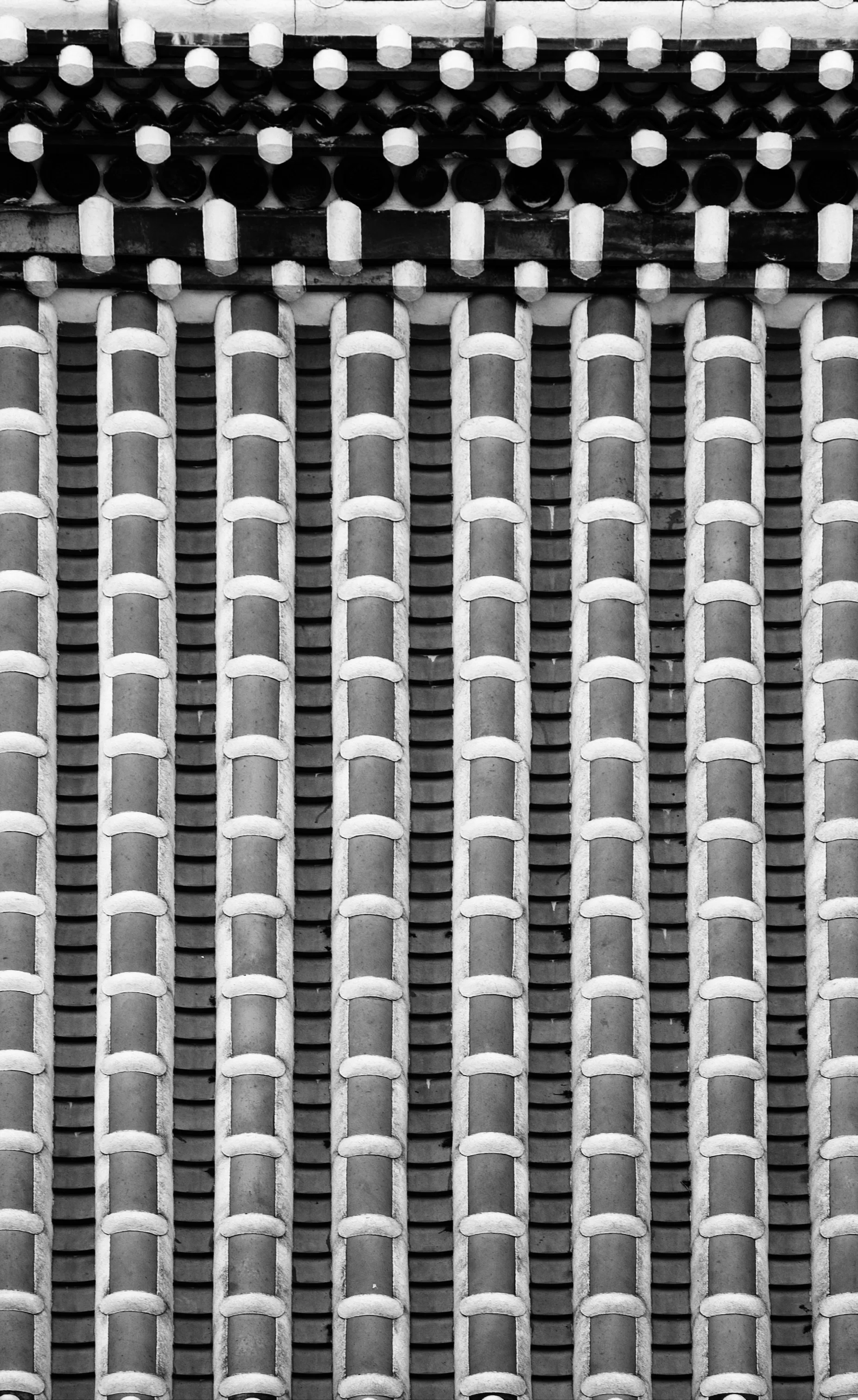 Black and White Castle Roof.
