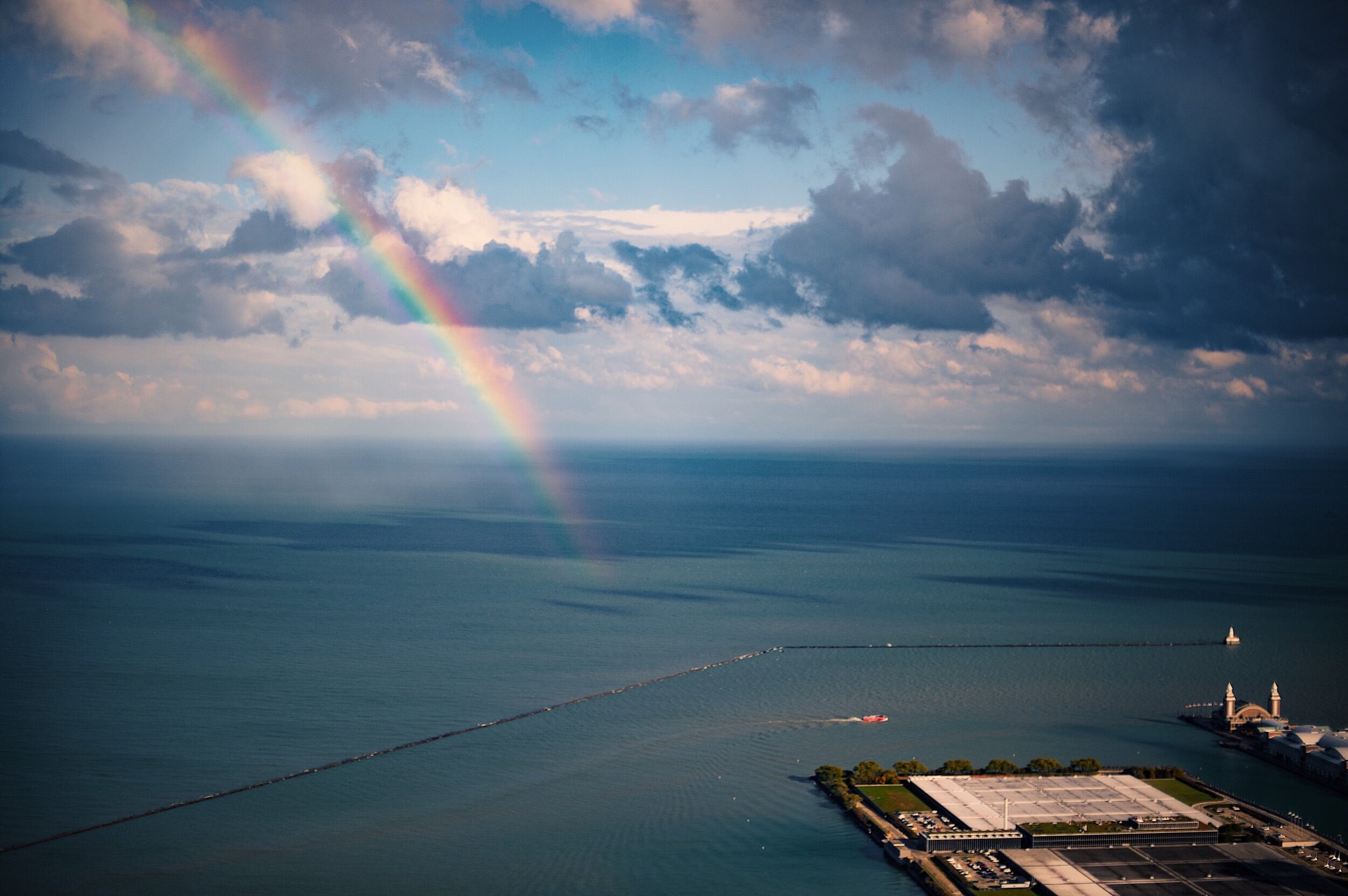 Rainbow over Lake Michigan
