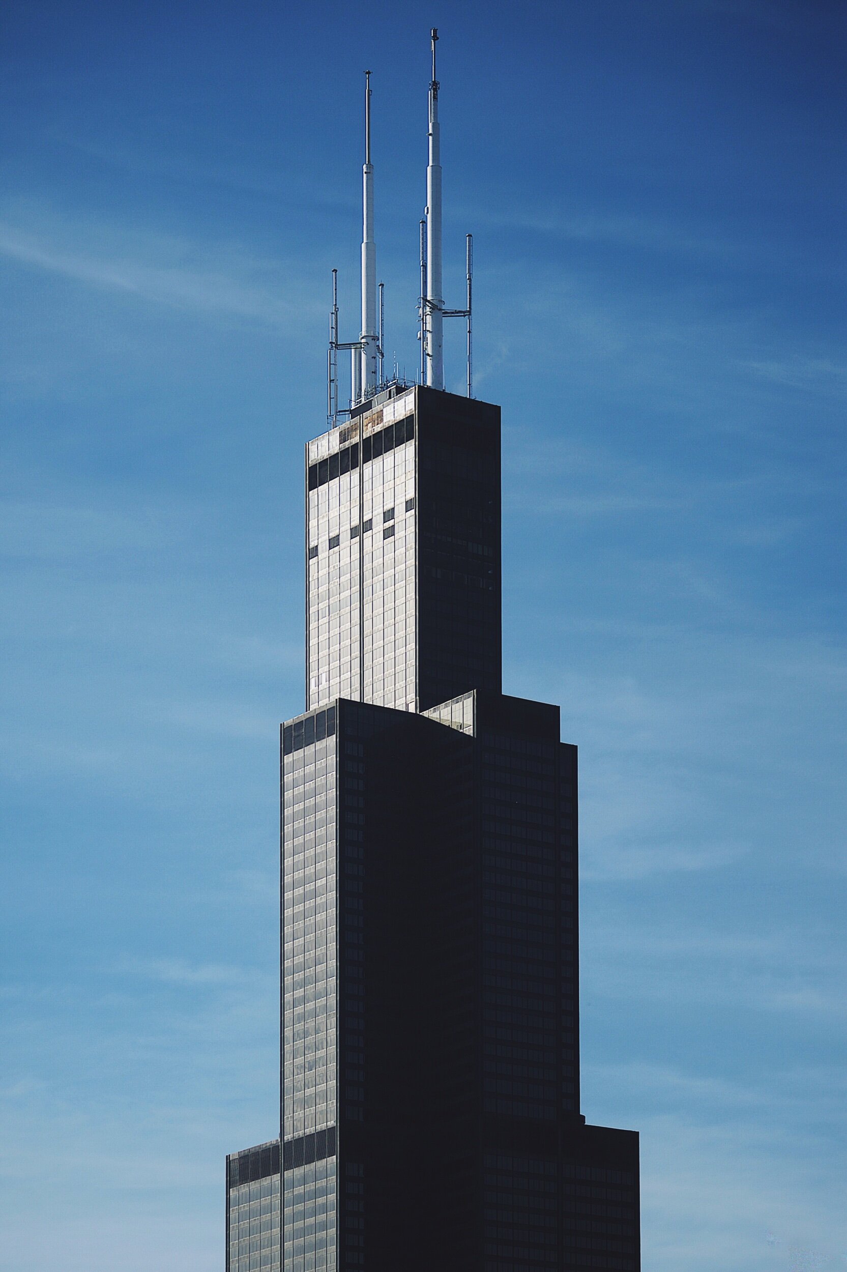 Silver and Black Tower
