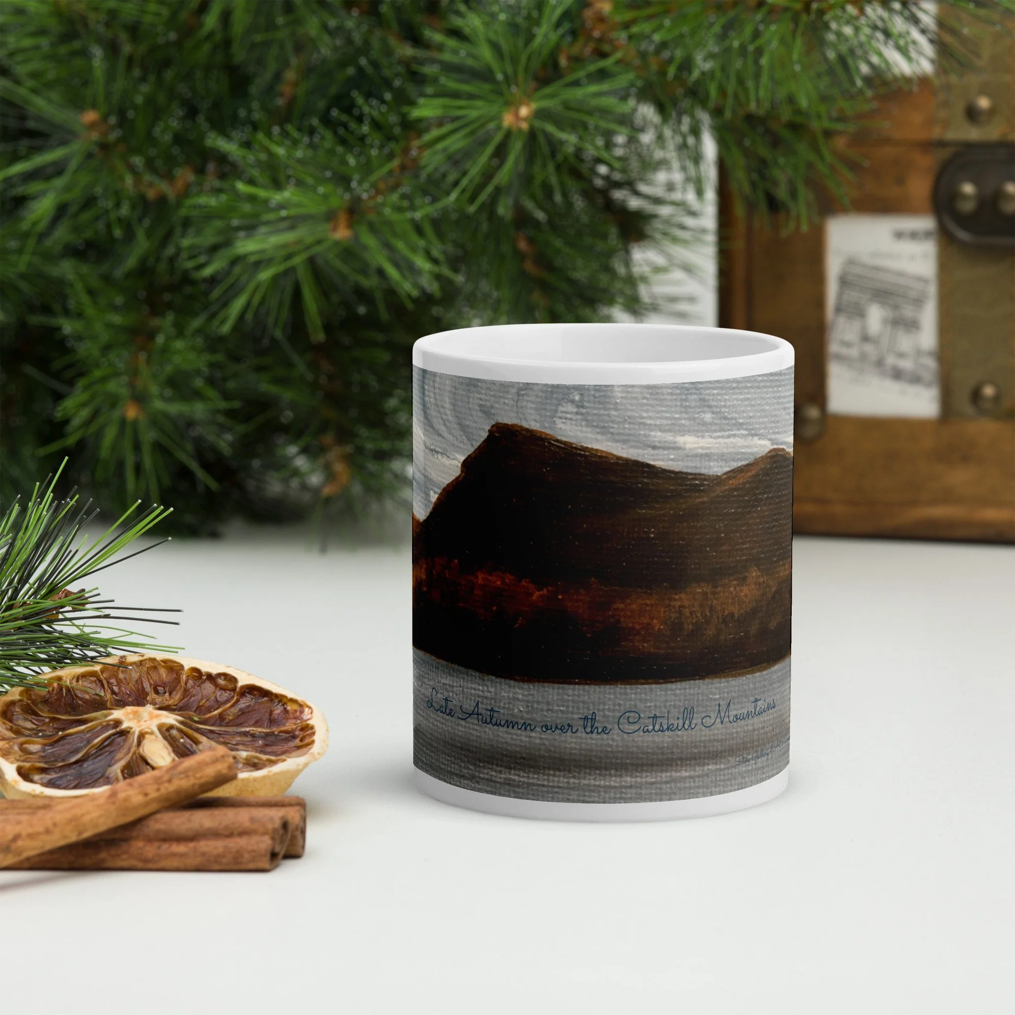 Late Autumn over the Catskill Mountains Mug