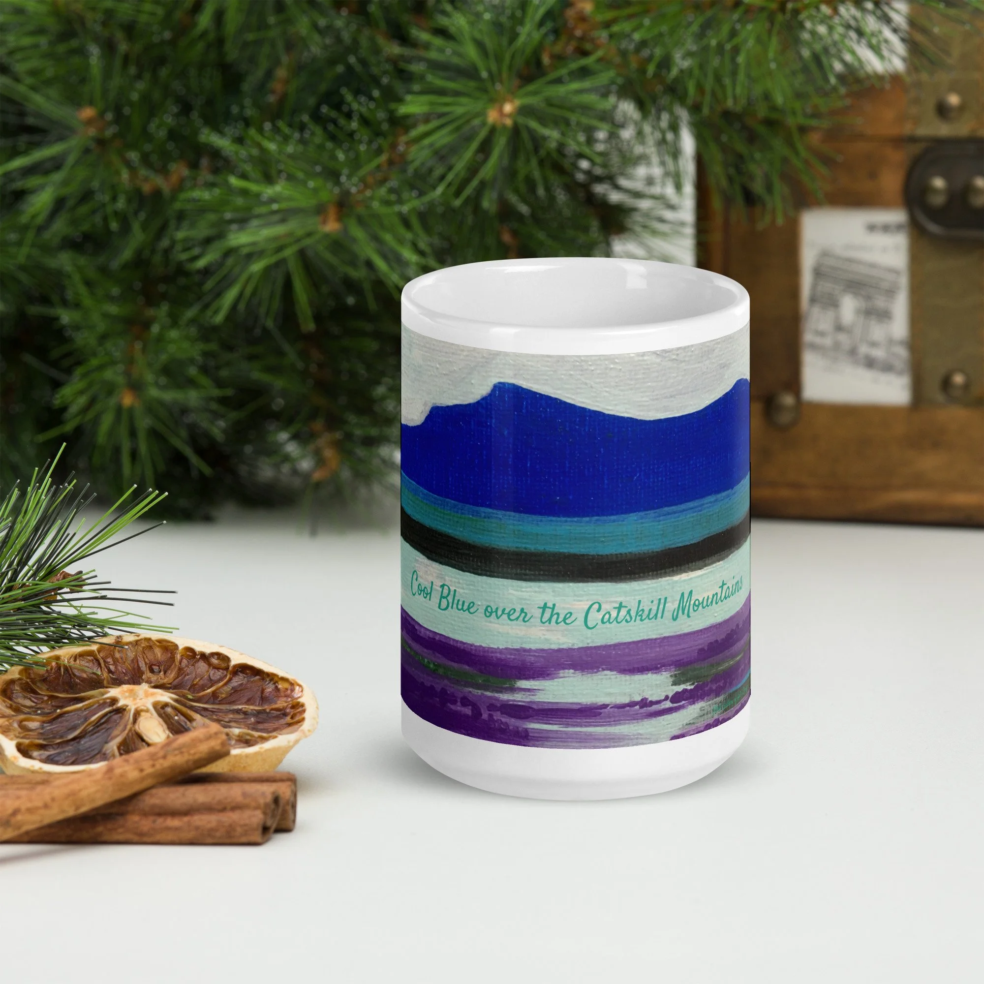 Cool Blue over the Catskill Mountains 15oz Mug