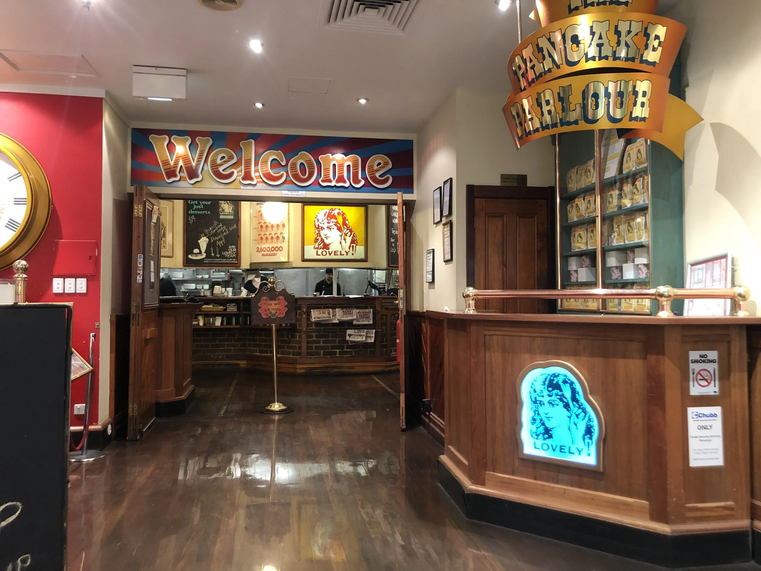 Our longest standing and unique entrance of The Pancake Parlour, Bourke St.
