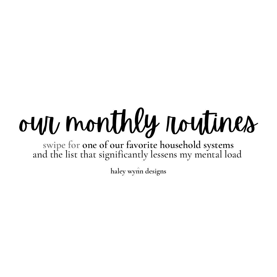 What are some things you love to do once a month? The joyful, the necessary, the beneficial, the fun - it all counts! Comment below - I love seeing other ideas. ❤️ 

And, as always, whatever works best for you is fantastic - this is just something th