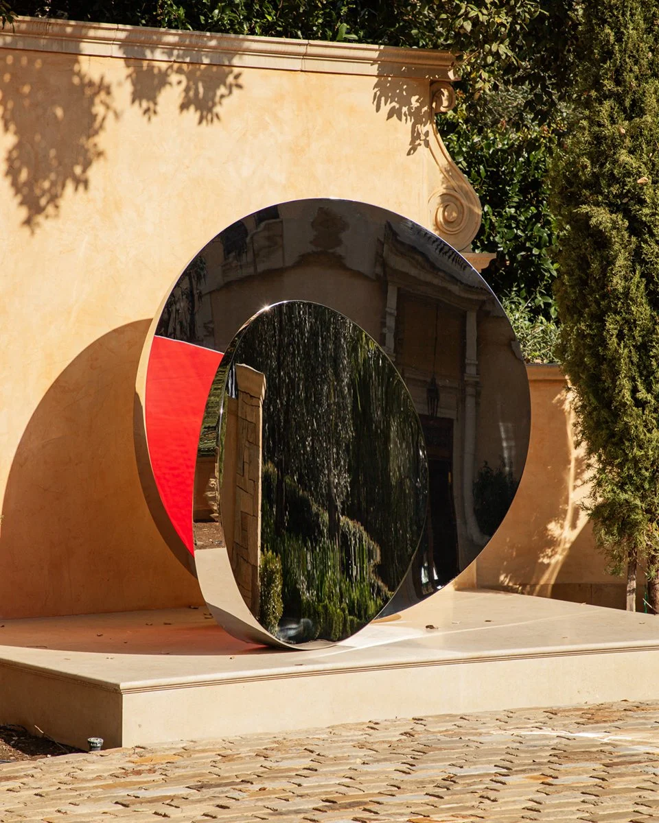  Stainless steel mirror polished sculpture for artist Brad Howe 